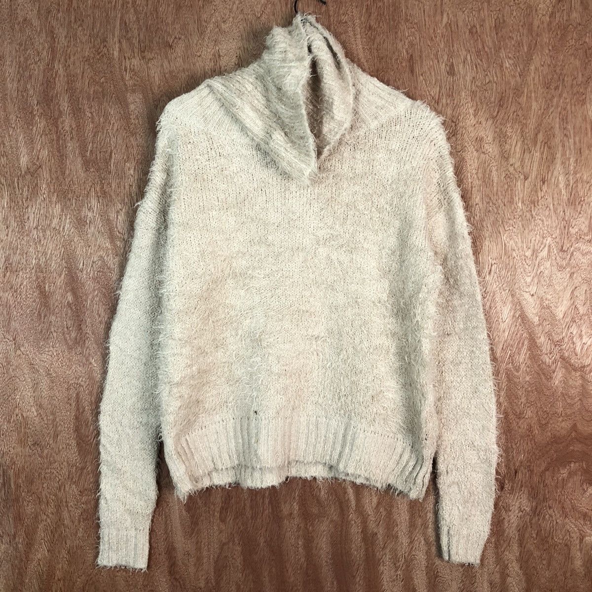 Homespun Knitwear × Japanese Brand Creer Brown Mohair Shag Shaggy Knitwear #c424 Size M / US 6-8 / IT 42-44 - 3 Thumbnail