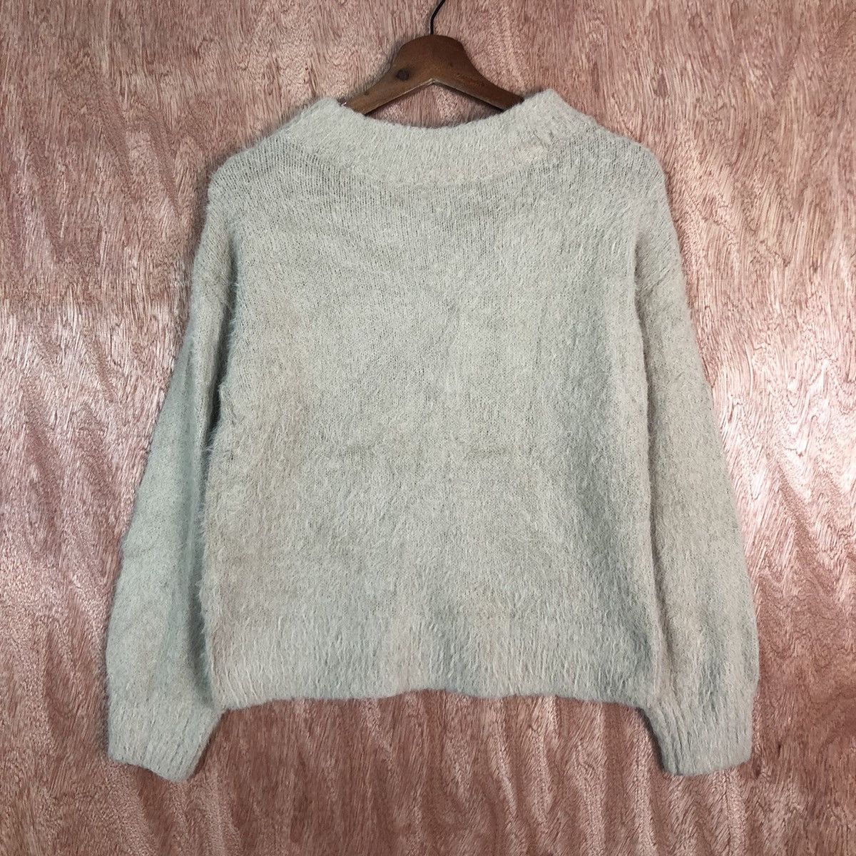 Homespun Knitwear DLL Earth Music & Ecology Brown Mohair Shaggy Knitwear #c422 Size US S / EU 44-46 / 1 - 3 Thumbnail