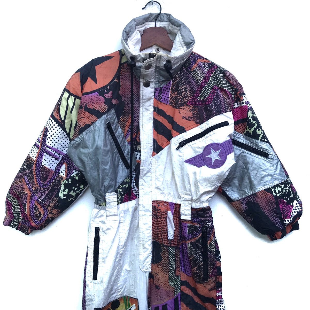 Japanese Brand Vintage Snow Machine Zipup Overall Jumpsuit Ski Jacket Size US 29 - 5 Thumbnail