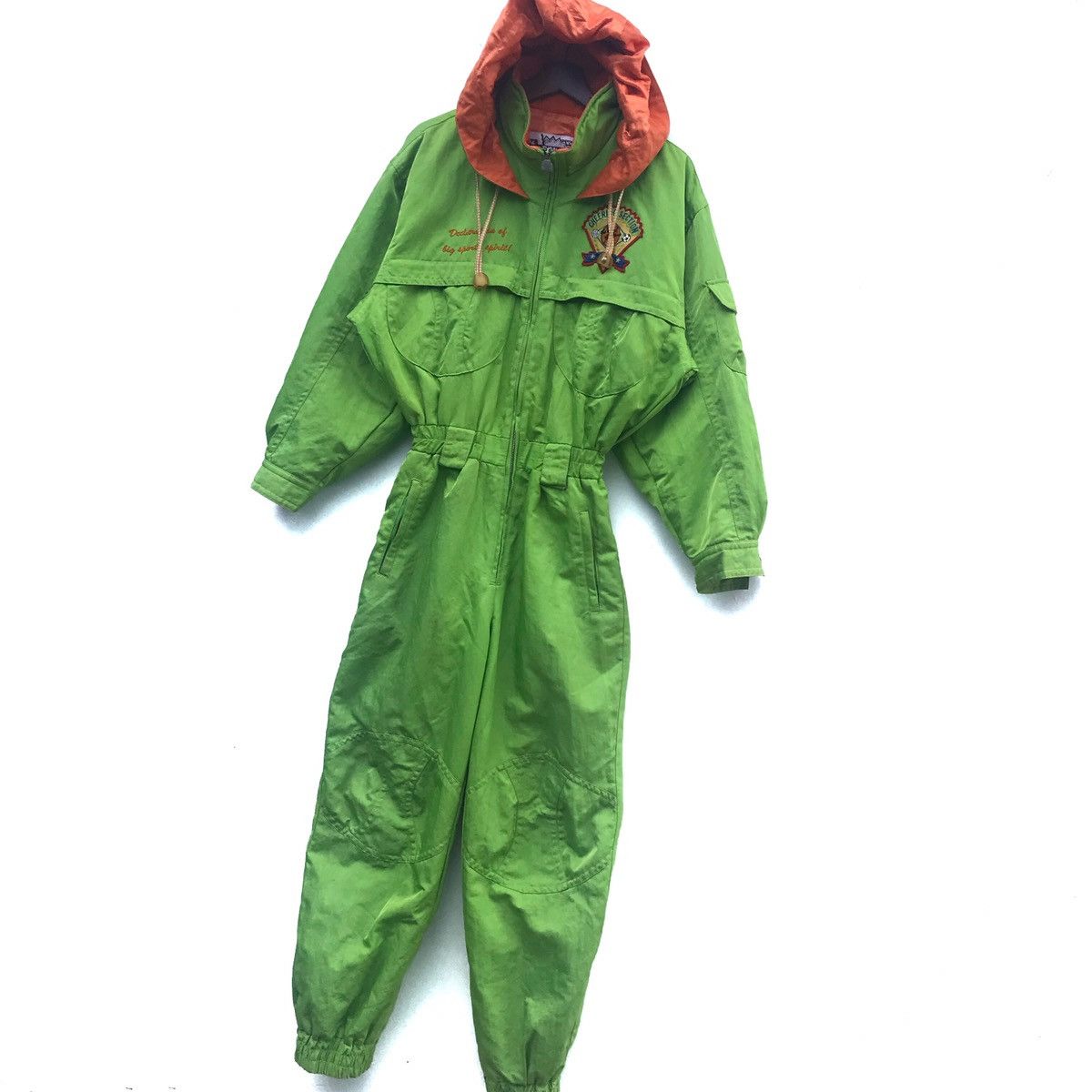 Japanese Brand Vintage Pink Turn Hoodie Ski Jumpsuit Overall Size US 32 / EU 48 - 3 Thumbnail