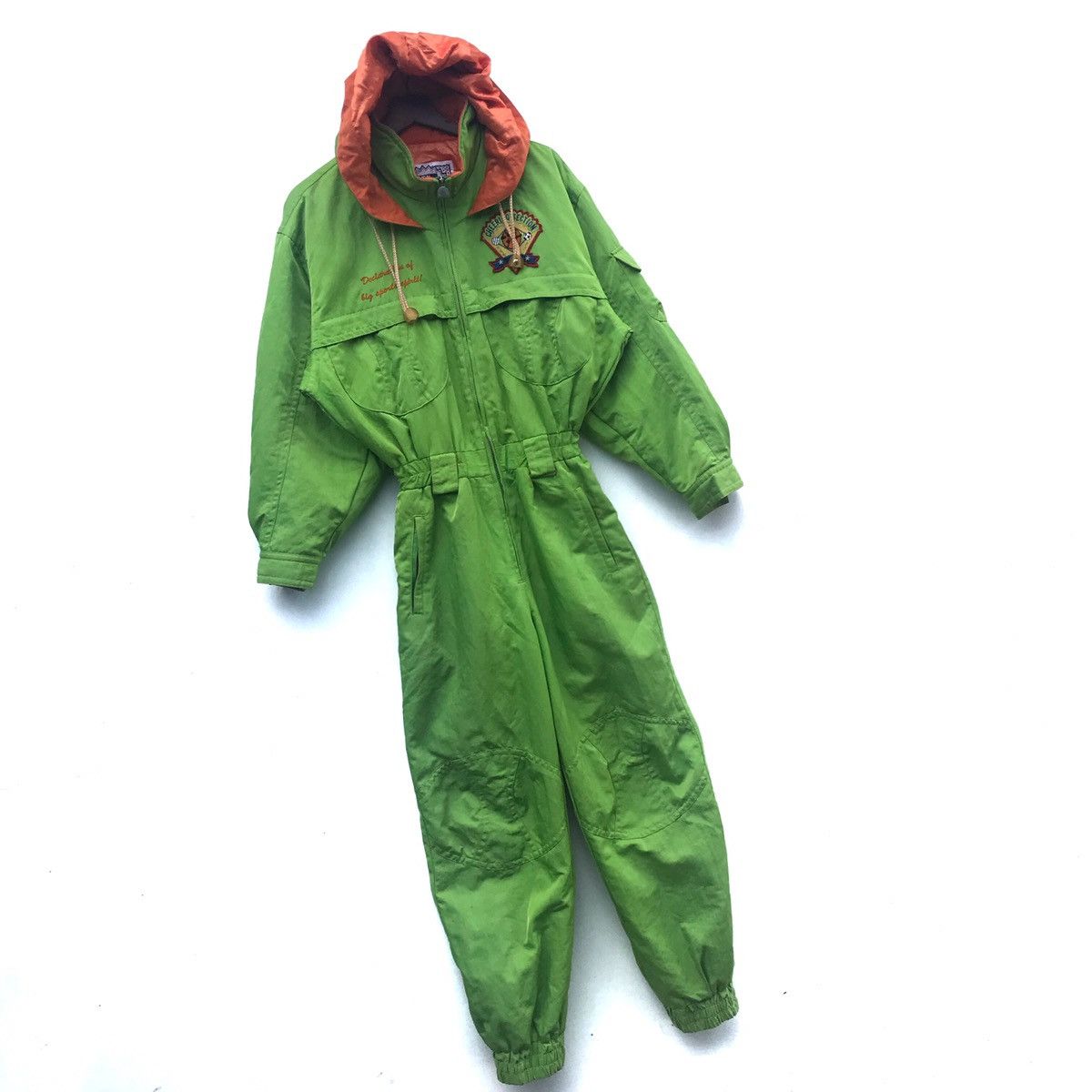 Japanese Brand Vintage Pink Turn Hoodie Ski Jumpsuit Overall Size US 32 / EU 48 - 2 Thumbnail