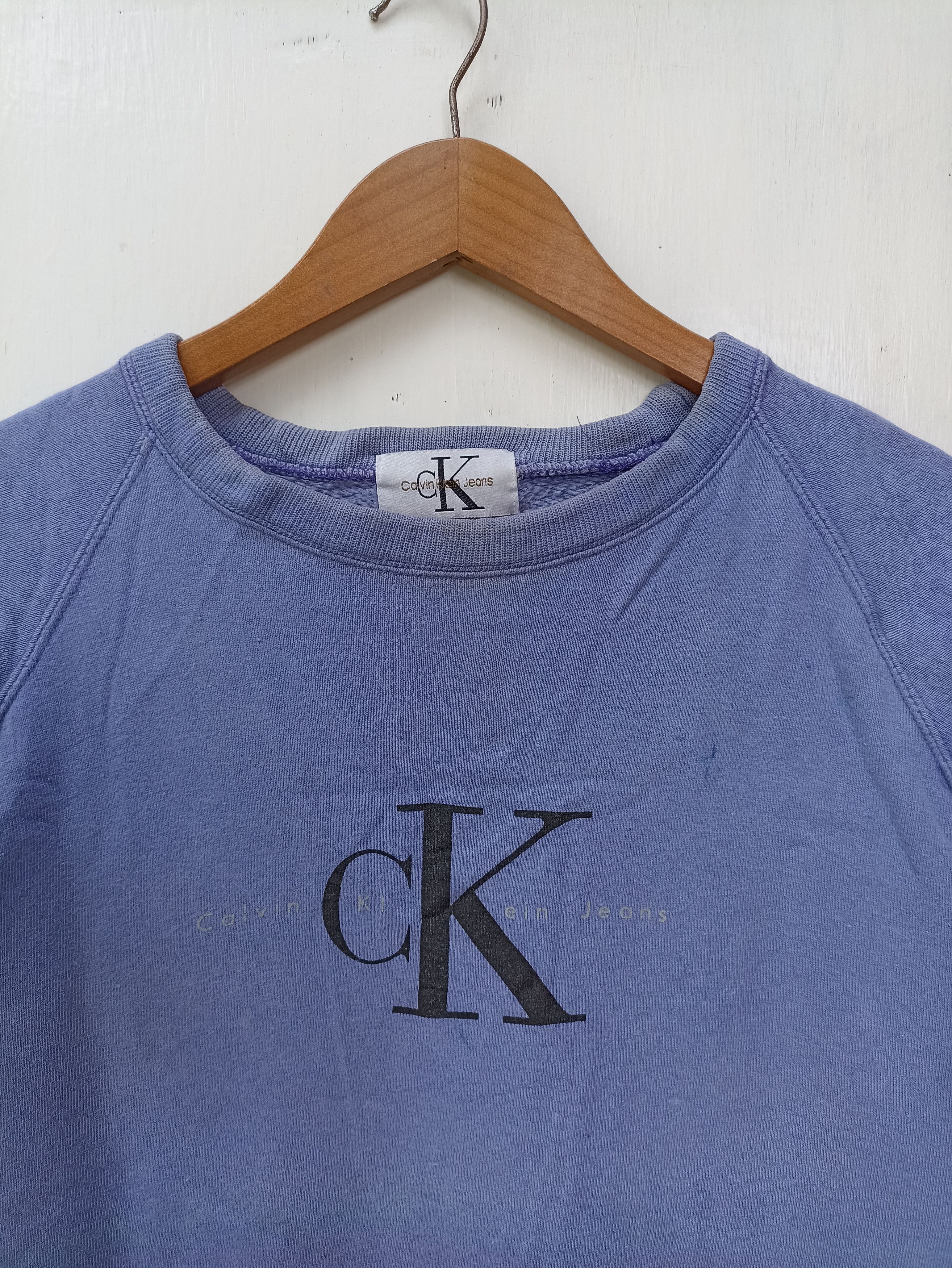Calvin Klein × Vintage Vintage 90s Calvin Klein sweatshirt big logo Size US M / EU 48-50 / 2 - 2 Thumbnail