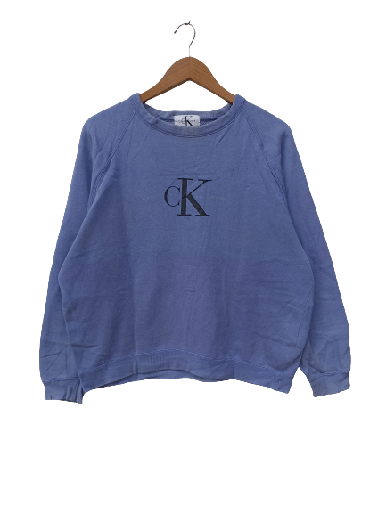 Calvin Klein × Vintage Vintage 90s Calvin Klein sweatshirt big logo Size US M / EU 48-50 / 2 - 1 Thumbnail