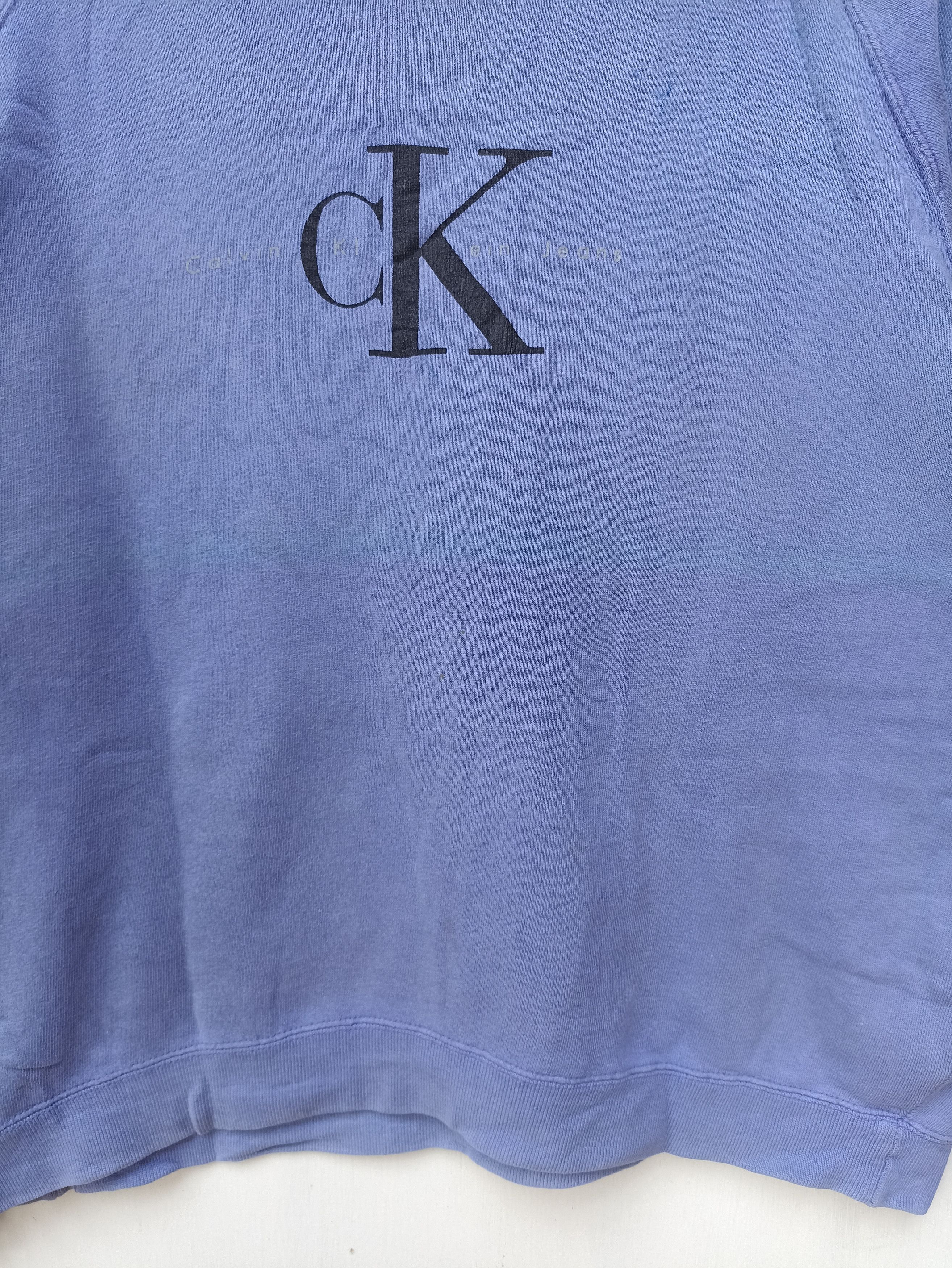 Calvin Klein × Vintage Vintage 90s Calvin Klein sweatshirt big logo Size US M / EU 48-50 / 2 - 8 Thumbnail
