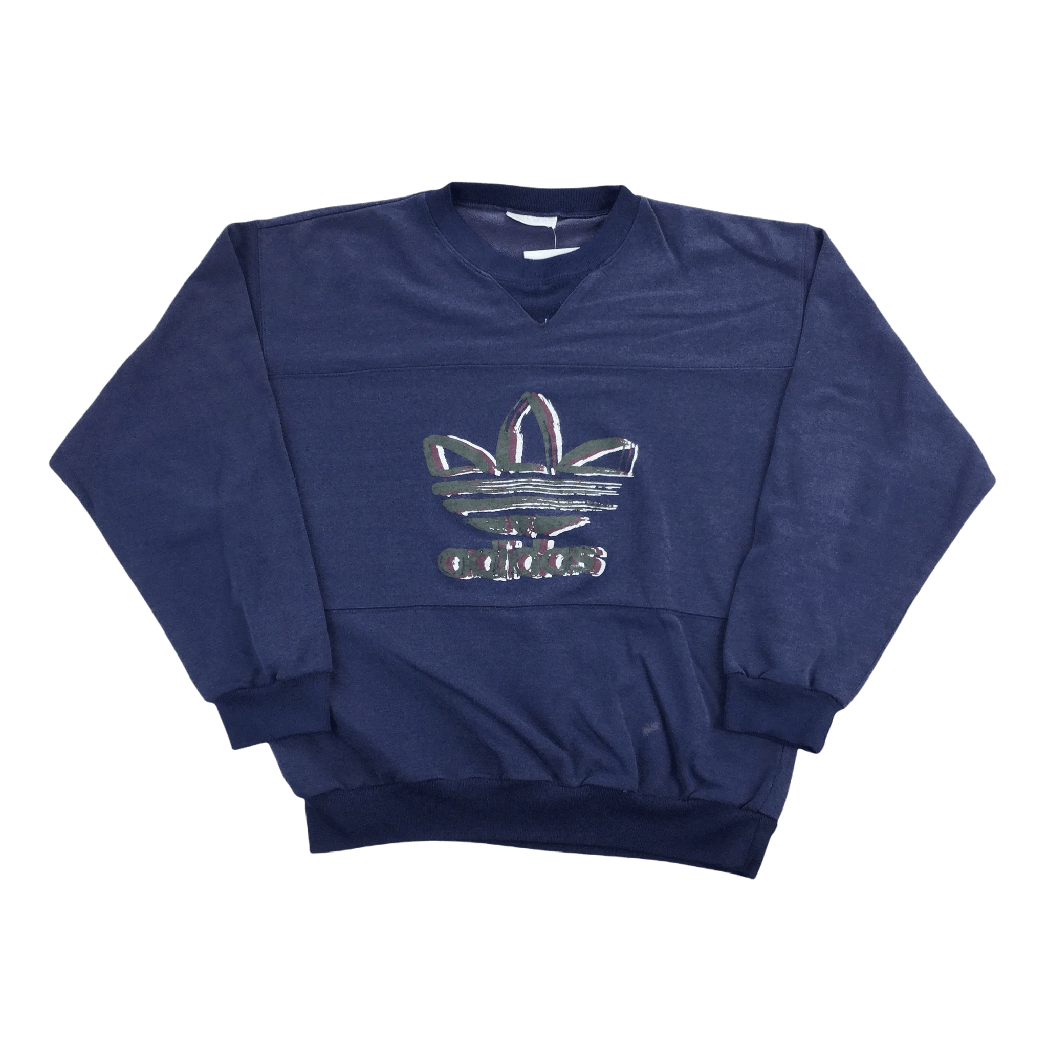 80s〜 adidas sweatshirt trefoil DESCENTE Adidas 80S Descente Silver Tag Big Trefoil Sweatshirt. Men