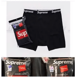 SS24 Supreme Hanes black boxer briefs (4pack) S small New and