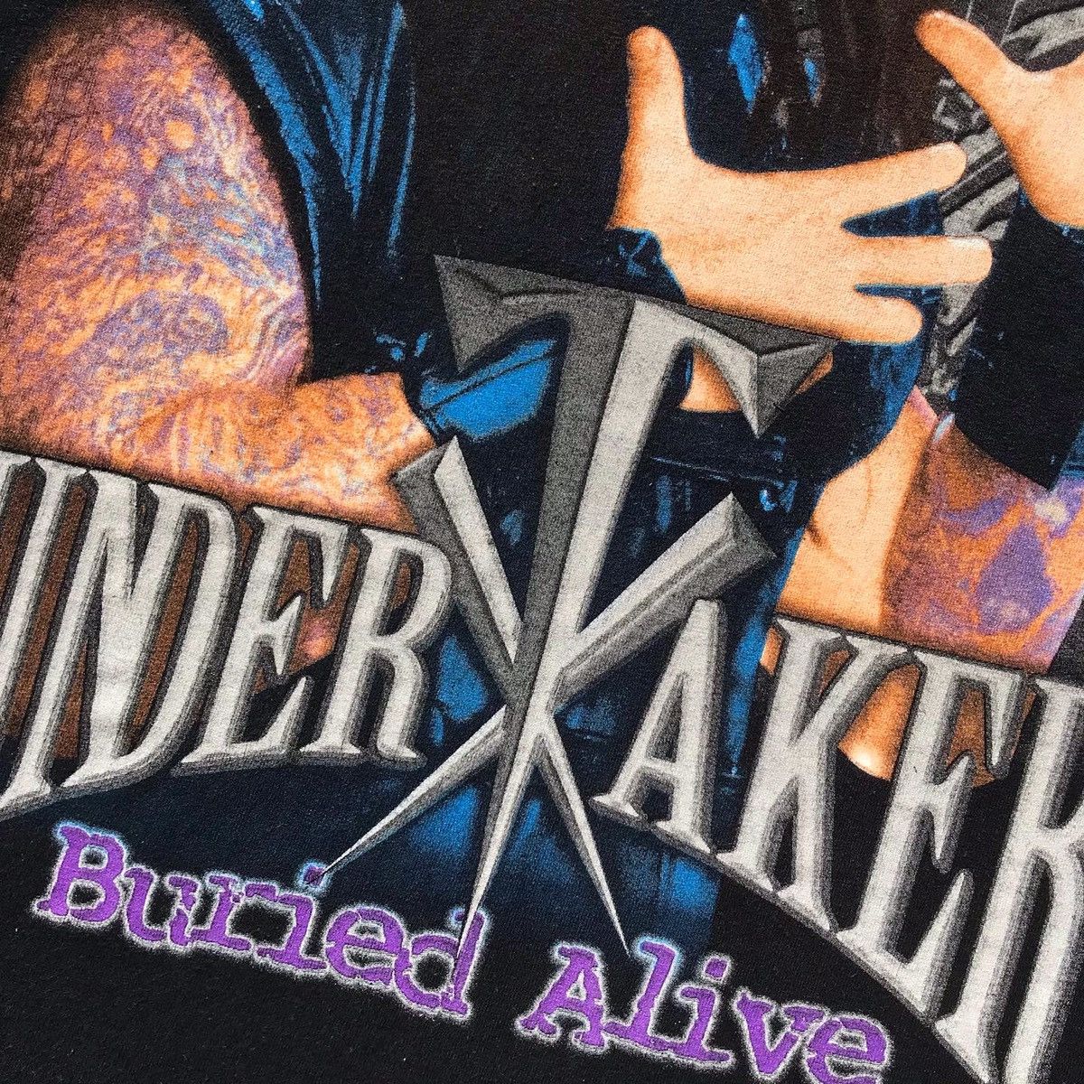Vintage Vintage 1998 WWF Undertaker Buried Alive Tee Size US XL / EU 56 / 4 - 5 Thumbnail