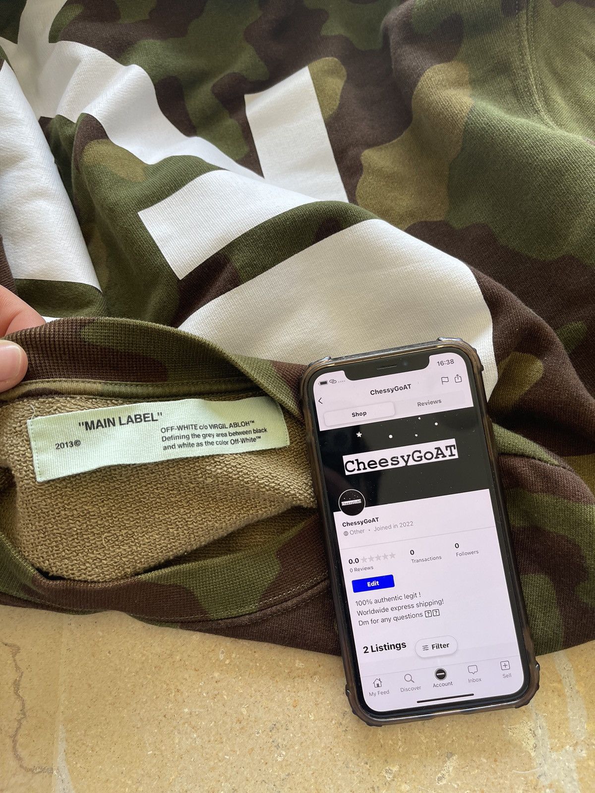 Off-White Off-White Diag Camouflage Crewneck Size US XL / EU 56 / 4 - 10 Thumbnail