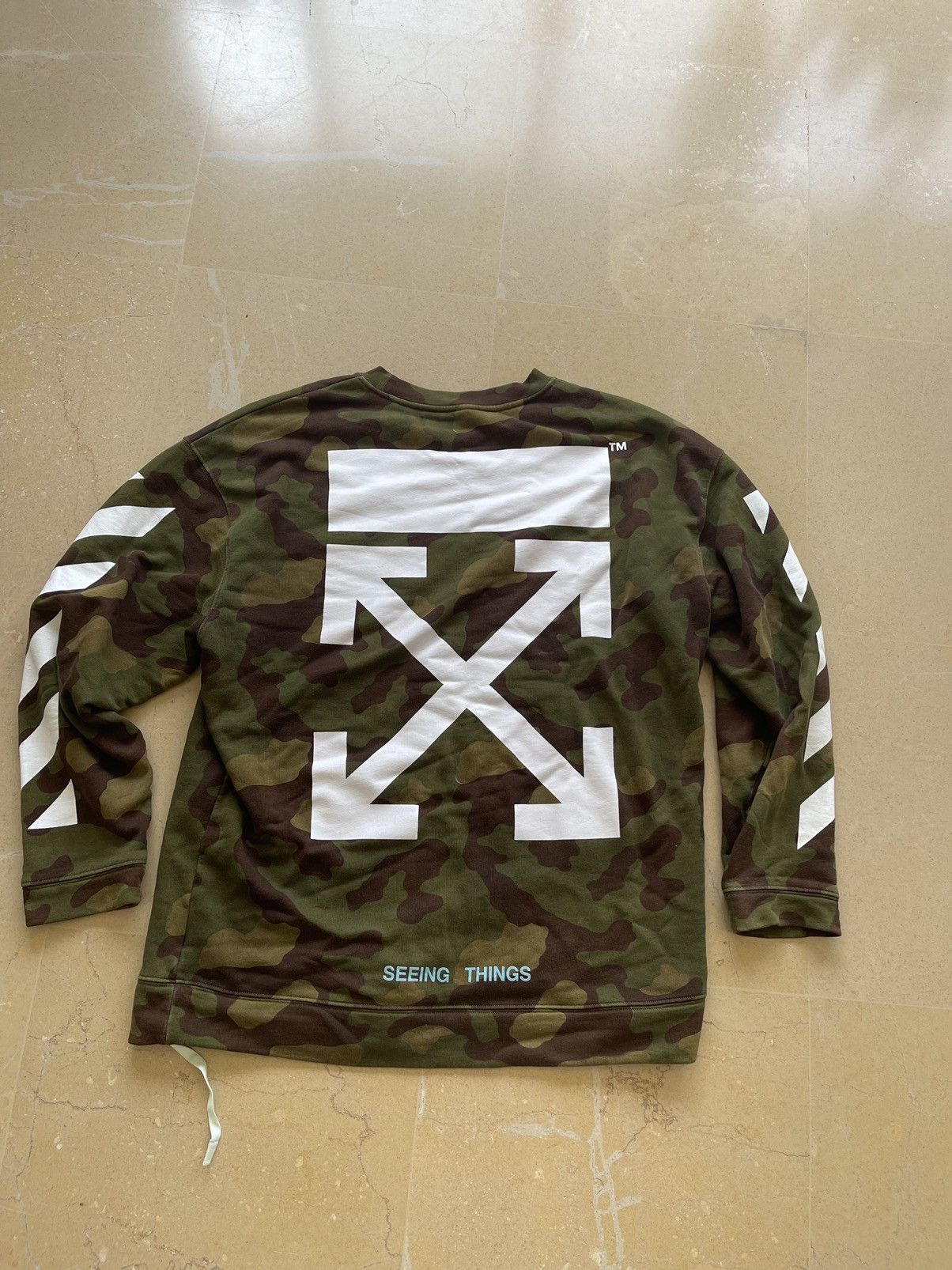 Off-White Off-White Diag Camouflage Crewneck Size US XL / EU 56 / 4 - 4 Thumbnail