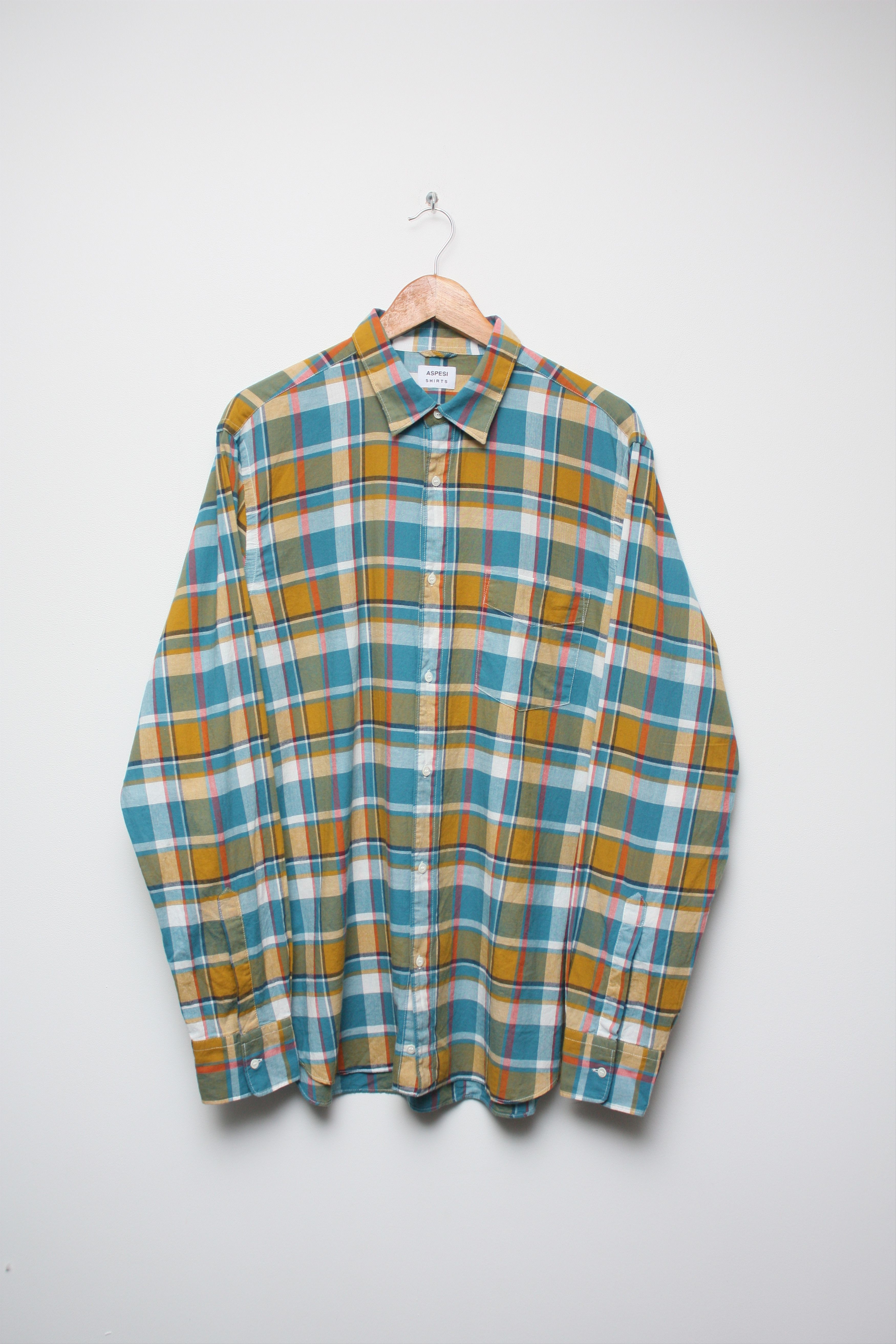 Aspesi Aspesi Checkered Longsleeve Shirt Size US XL / EU 56 / 4 - 2 Thumbnail