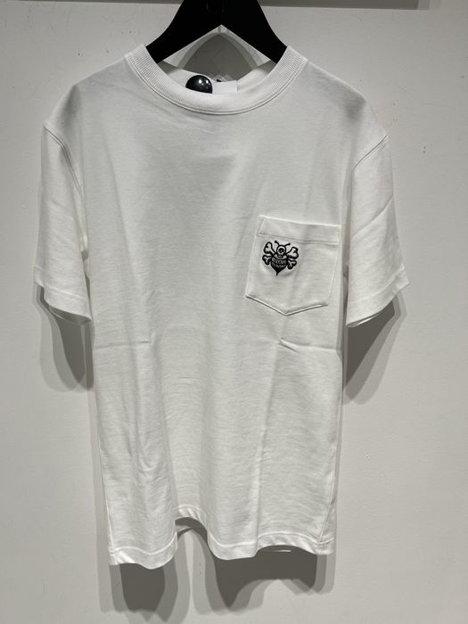 Dior Shawn Stussy White Oversized Bee Embroidered Logo T-Shirt | Grailed