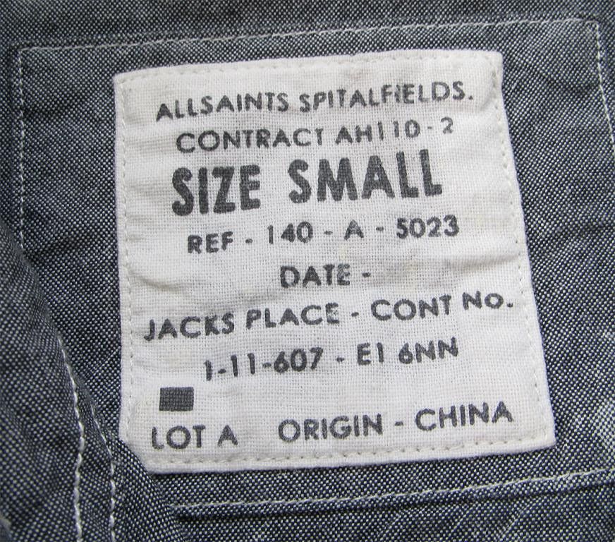 Allsaints ALLSAINTS Over Painted Miner Shirt Long Sleeve with wire Size US S / EU 44-46 / 1 - 5 Thumbnail