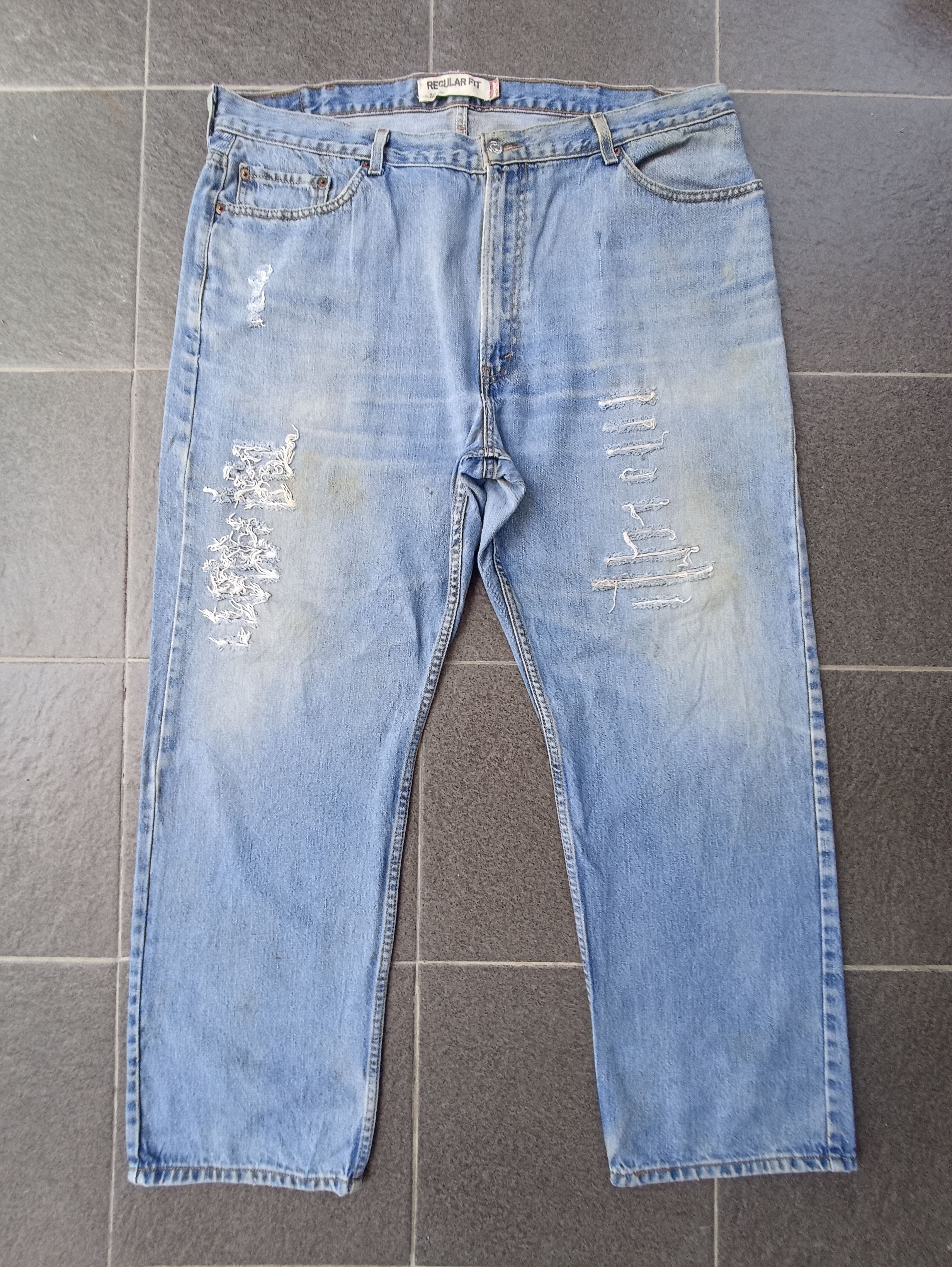 Jean × Levi's × Vintage Vintage Levis 505 Distressed Blue Wash 42x30 - J239 Size US 42 / EU 58 - 1 Thumbnail
