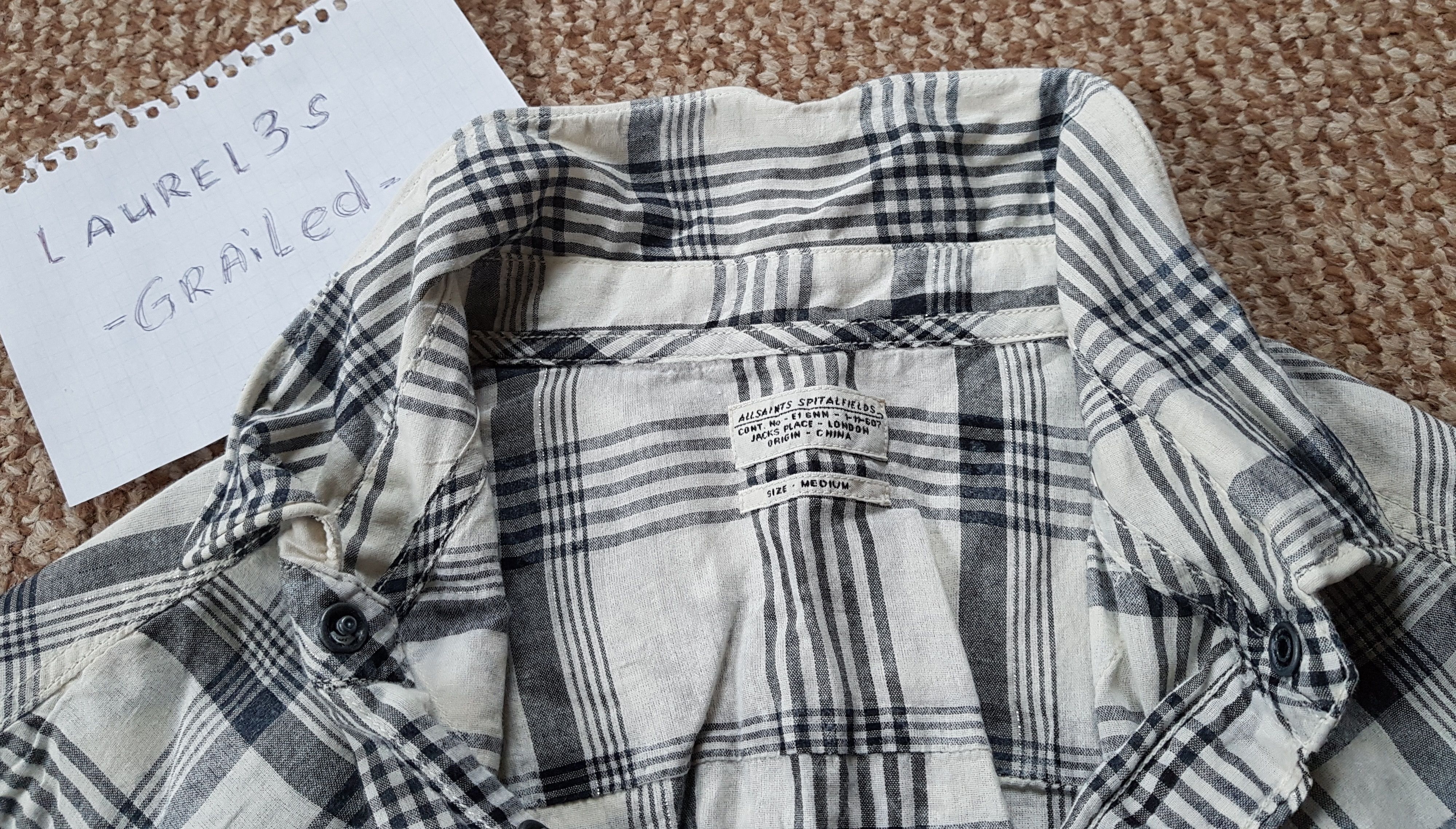 Allsaints ALLSAINTS Dodge Shirt Check Long Sleeve with wire Size US M / EU 48-50 / 2 - 5 Thumbnail