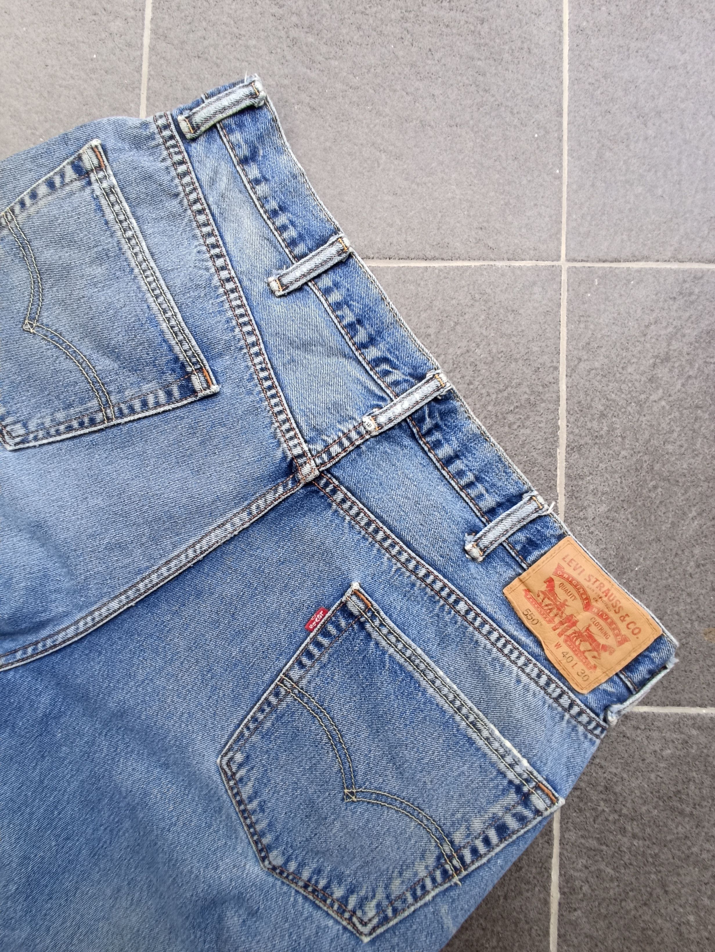 Jean × Levi's × Vintage Vintage Levis 550 Blue Wash Jeans - J244 Size US 40 / EU 56 - 9 Thumbnail