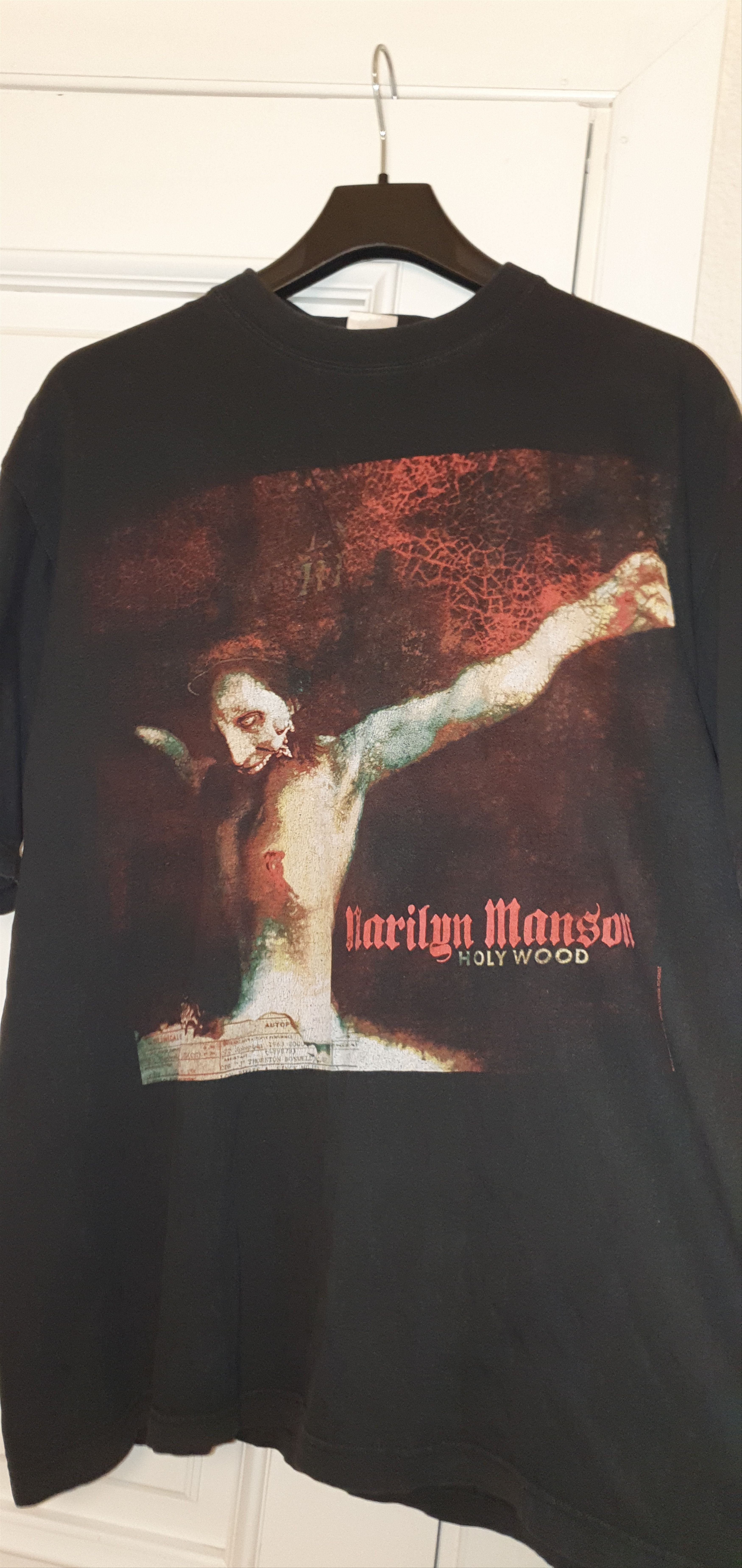 Band Tees × Marilyn Manson × Vintage RARE Vintage 2000s Marilyn Manson Hollywood tshirt Size US XXL / EU 58 / 5 - 1 Thumbnail