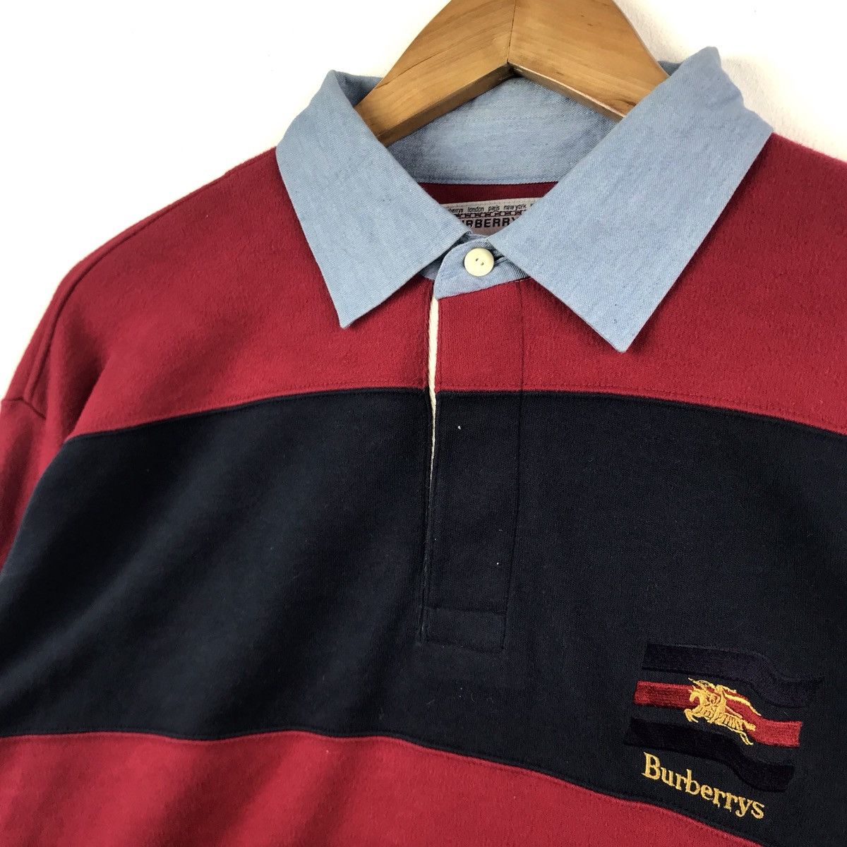 Burberry Vintage Burberrys London England Polo Rugby Sweatshirt Size US M / EU 48-50 / 2 - 3 Thumbnail