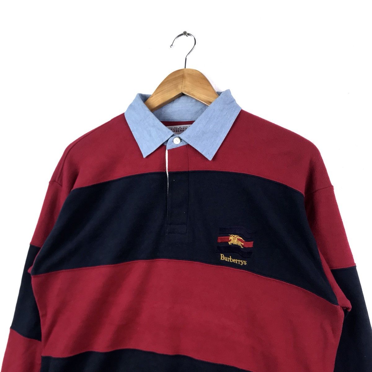 Burberry Vintage Burberrys London England Polo Rugby Sweatshirt Size US M / EU 48-50 / 2 - 1 Thumbnail