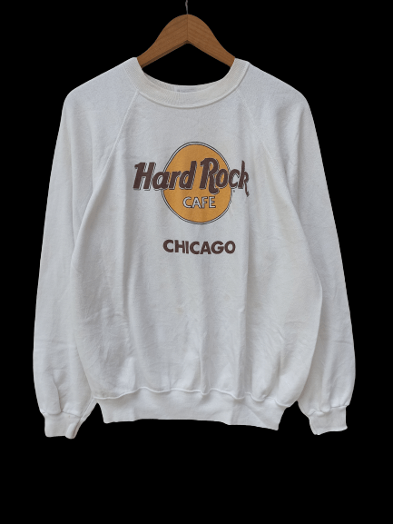 Hanes × Hard Rock Cafe × Vintage Vintage 90s Vintage Hard Rock Cafe Chicago Sweatshirt Size US L / EU 52-54 / 3 - 1 Thumbnail