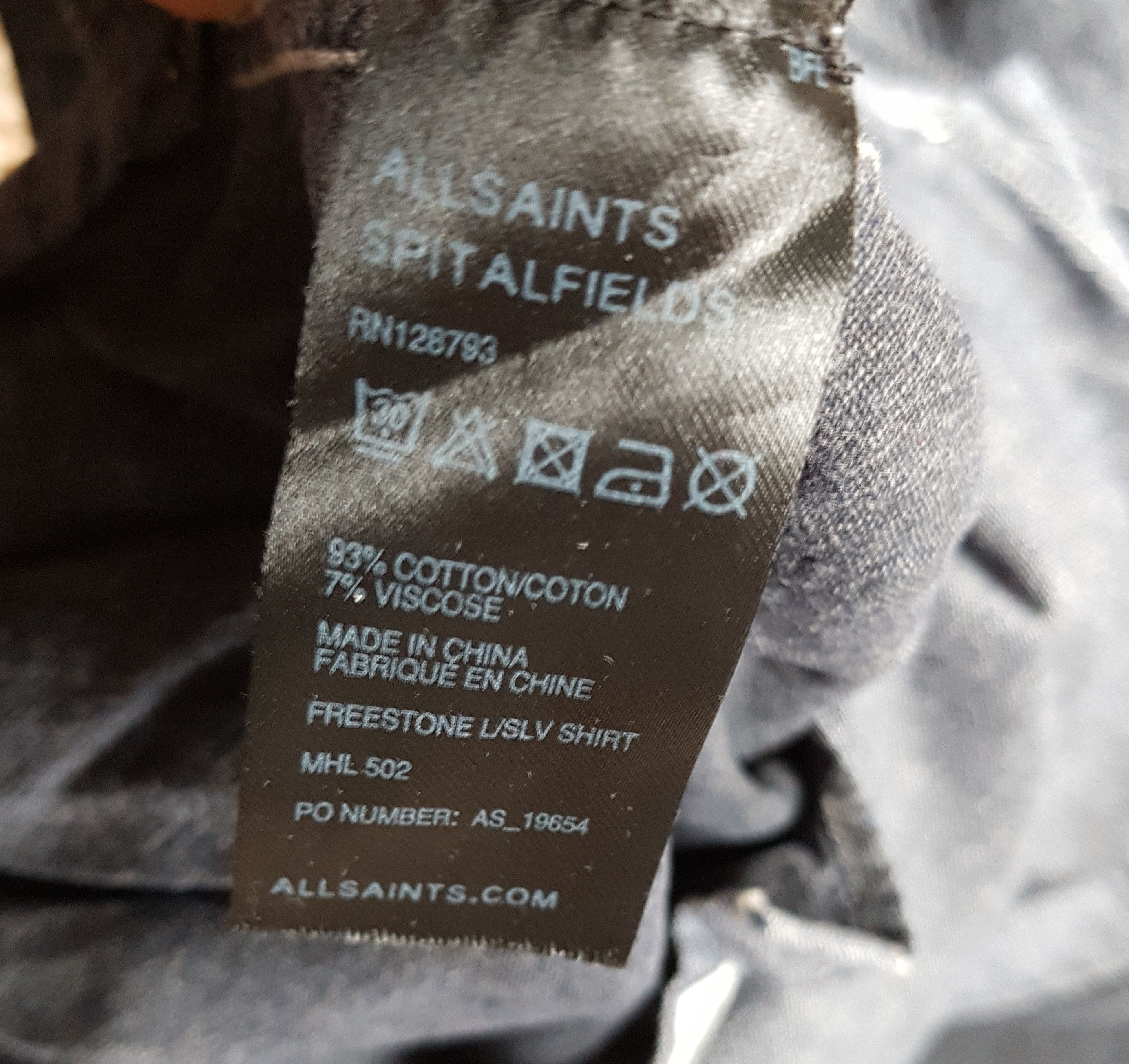Allsaints ALLSAINTS Freestone Long Sleeve Shirt Size US S / EU 44-46 / 1 - 7 Thumbnail