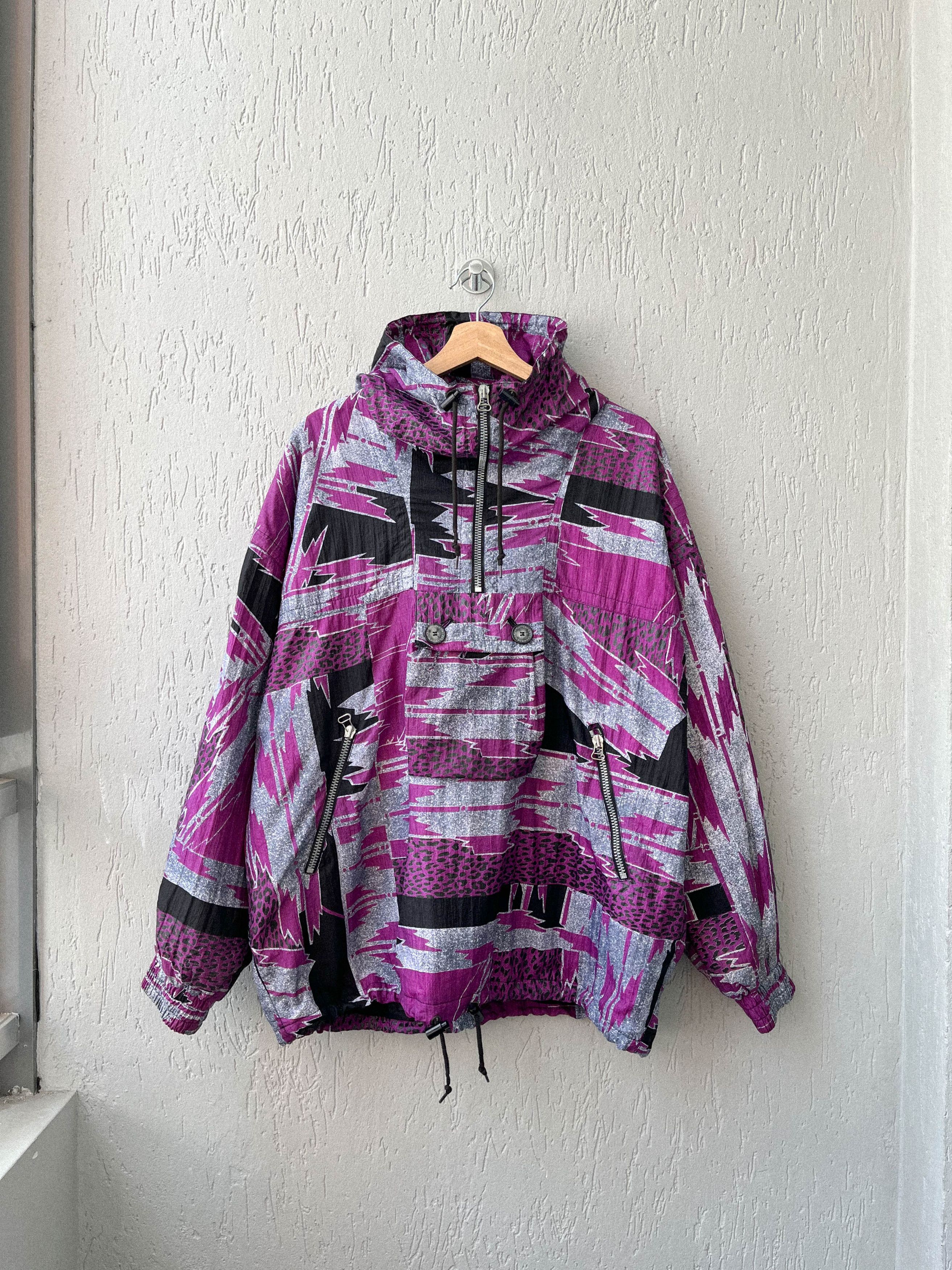 image of Ski x Vintage Made In Austria Vintage Head Full Print Anorak Jacket, Men's (Size Large)