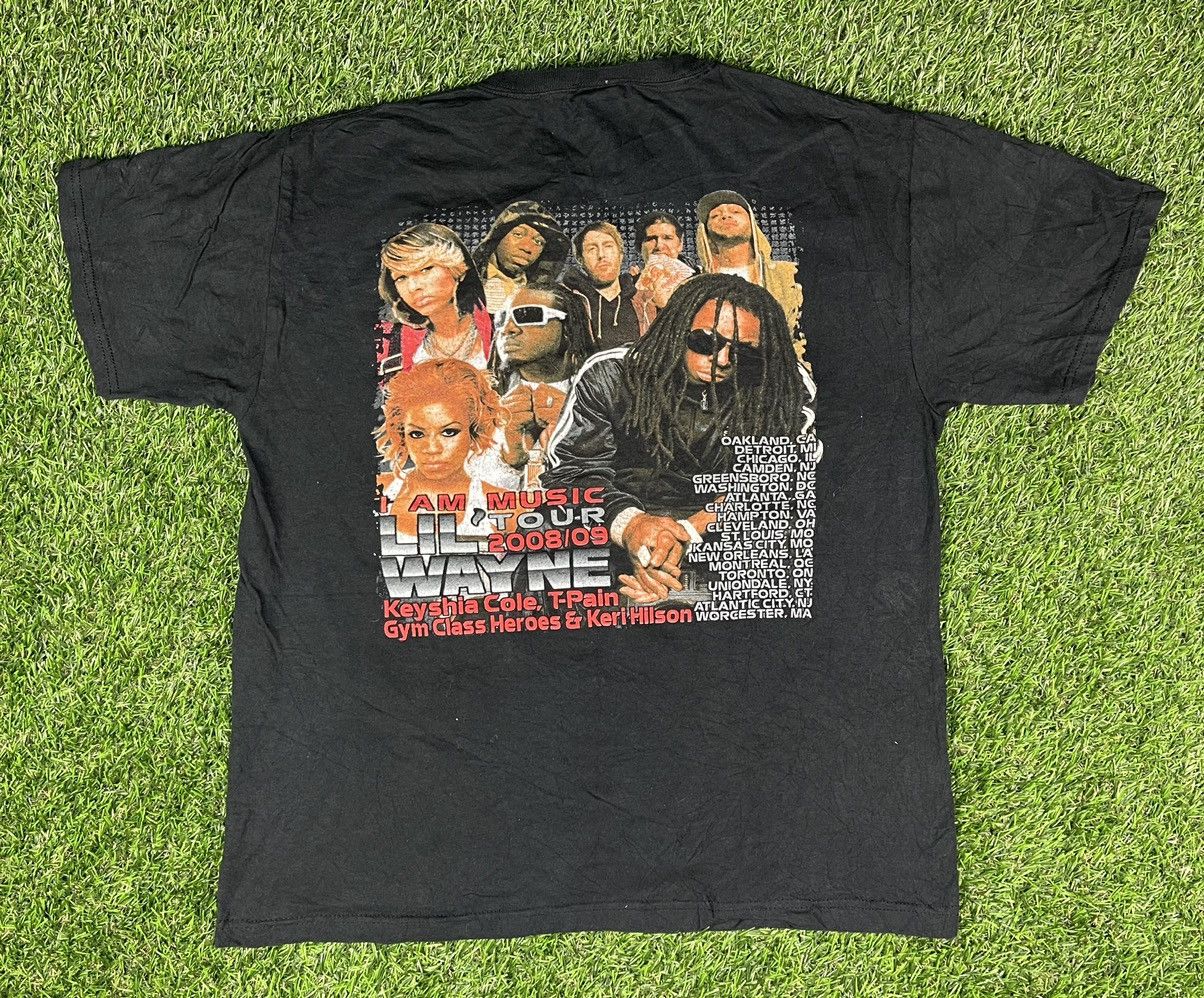 Band Tees × Rap Tees × Vintage Vintage Y2K Lil Wayne Tour 08/09 Raptees Size US M / EU 48-50 / 2 - 2 Thumbnail