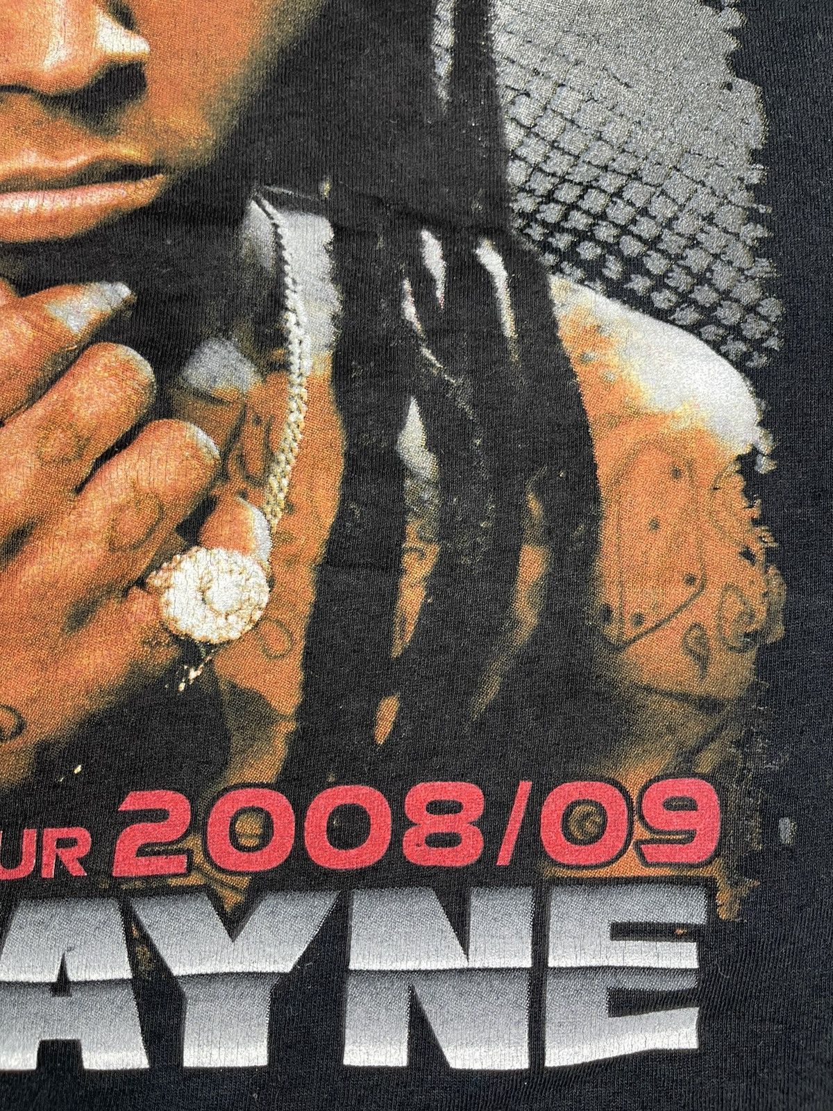 Band Tees × Rap Tees × Vintage Vintage Y2K Lil Wayne Tour 08/09 Raptees Size US M / EU 48-50 / 2 - 7 Thumbnail