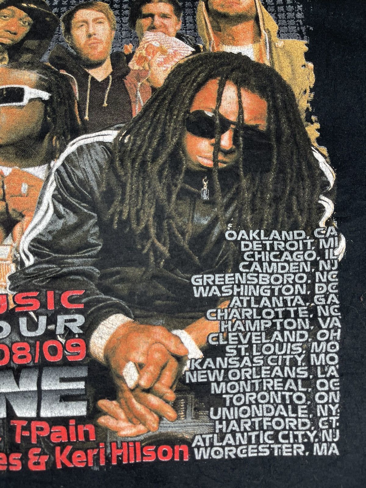 Band Tees × Rap Tees × Vintage Vintage Y2K Lil Wayne Tour 08/09 Raptees Size US M / EU 48-50 / 2 - 8 Thumbnail