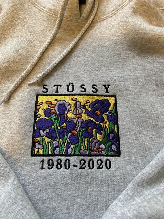 Stussy Stussy Iris Hoodie Grey Size M Grailed