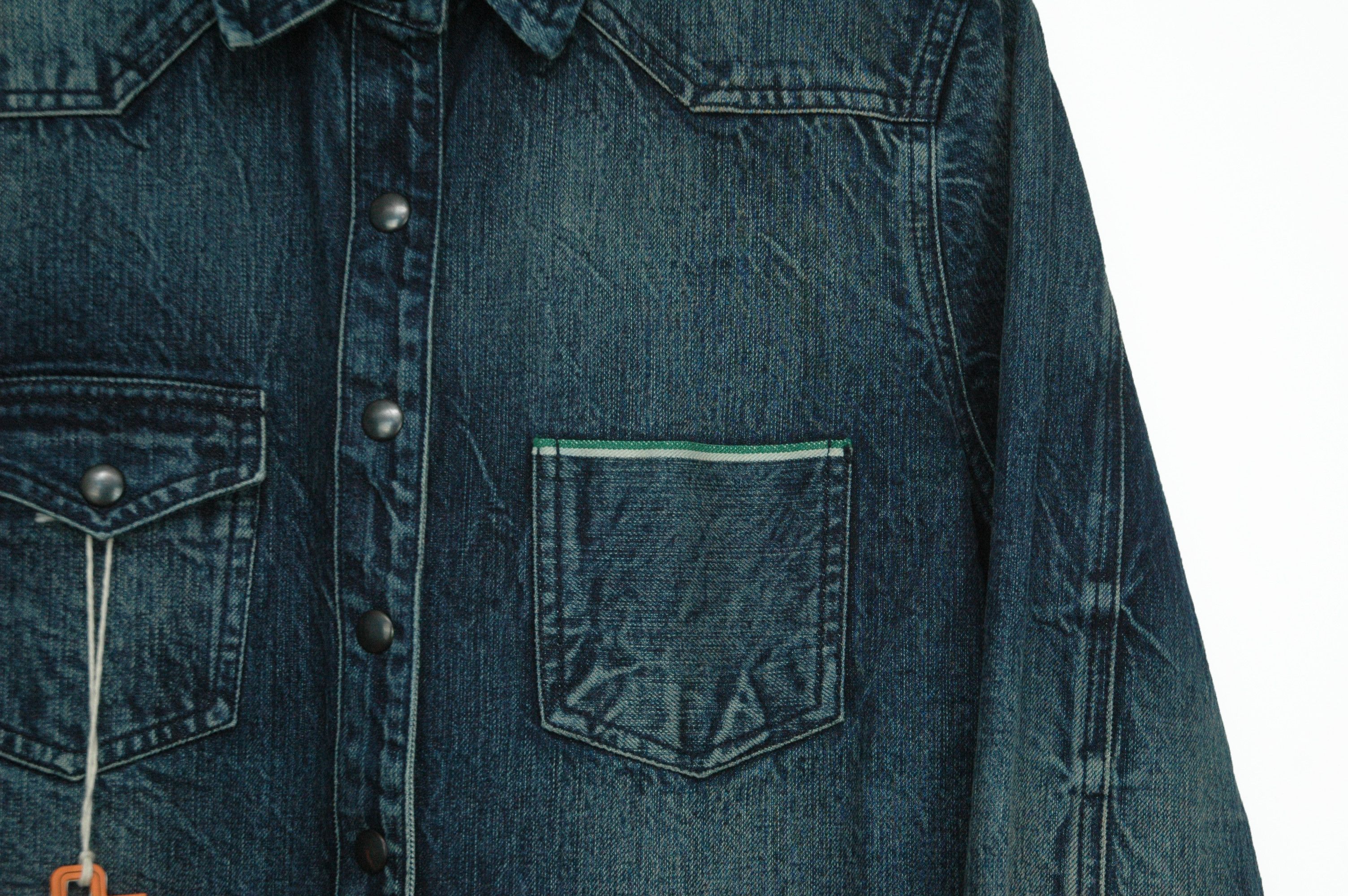 Other NWT The Good Genes New York Selvedge Denim Shirt Made Italy Size US S / EU 44-46 / 1 - 3 Thumbnail