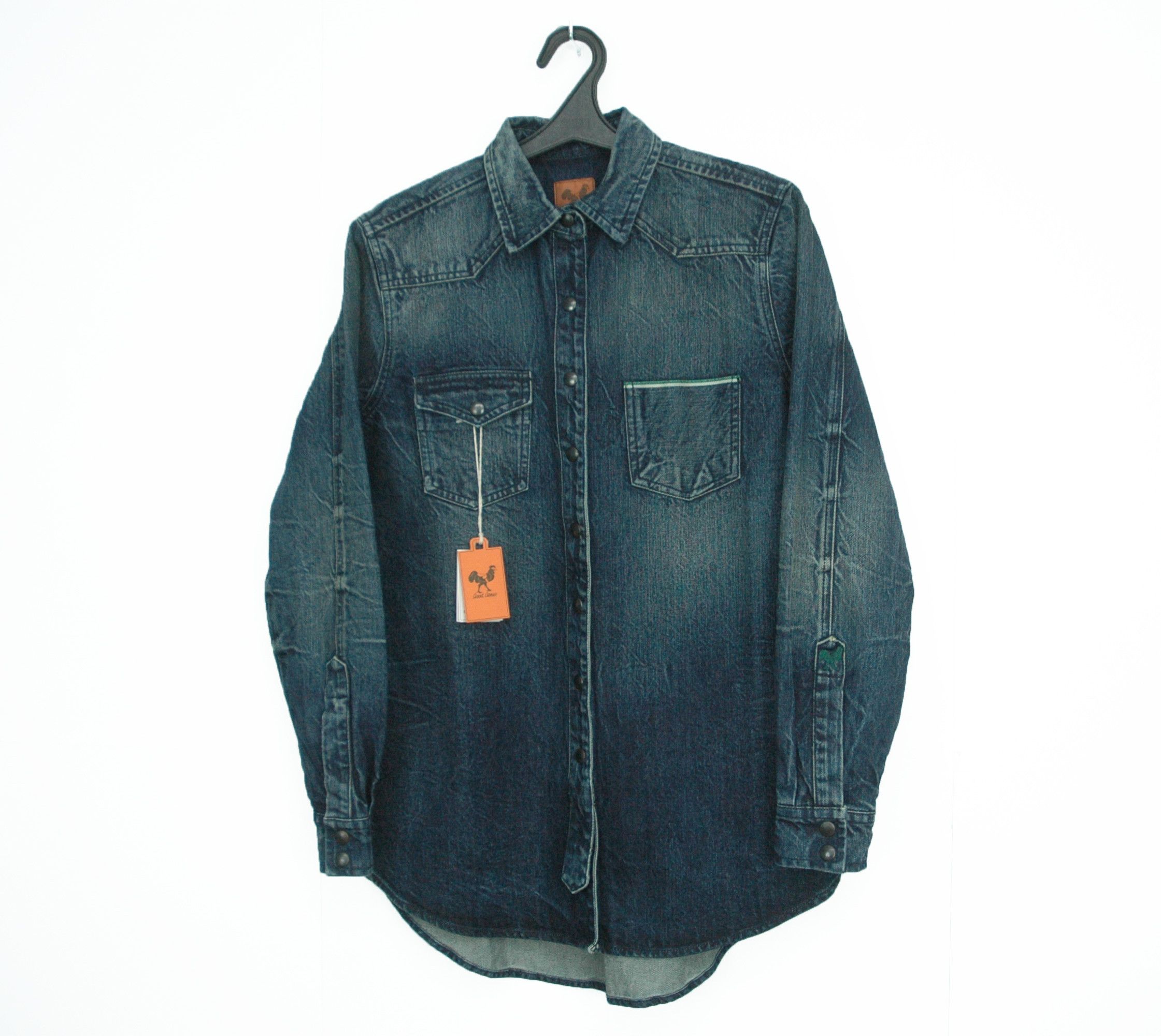 Other NWT The Good Genes New York Selvedge Denim Shirt Made Italy Size US S / EU 44-46 / 1 - 1 Thumbnail