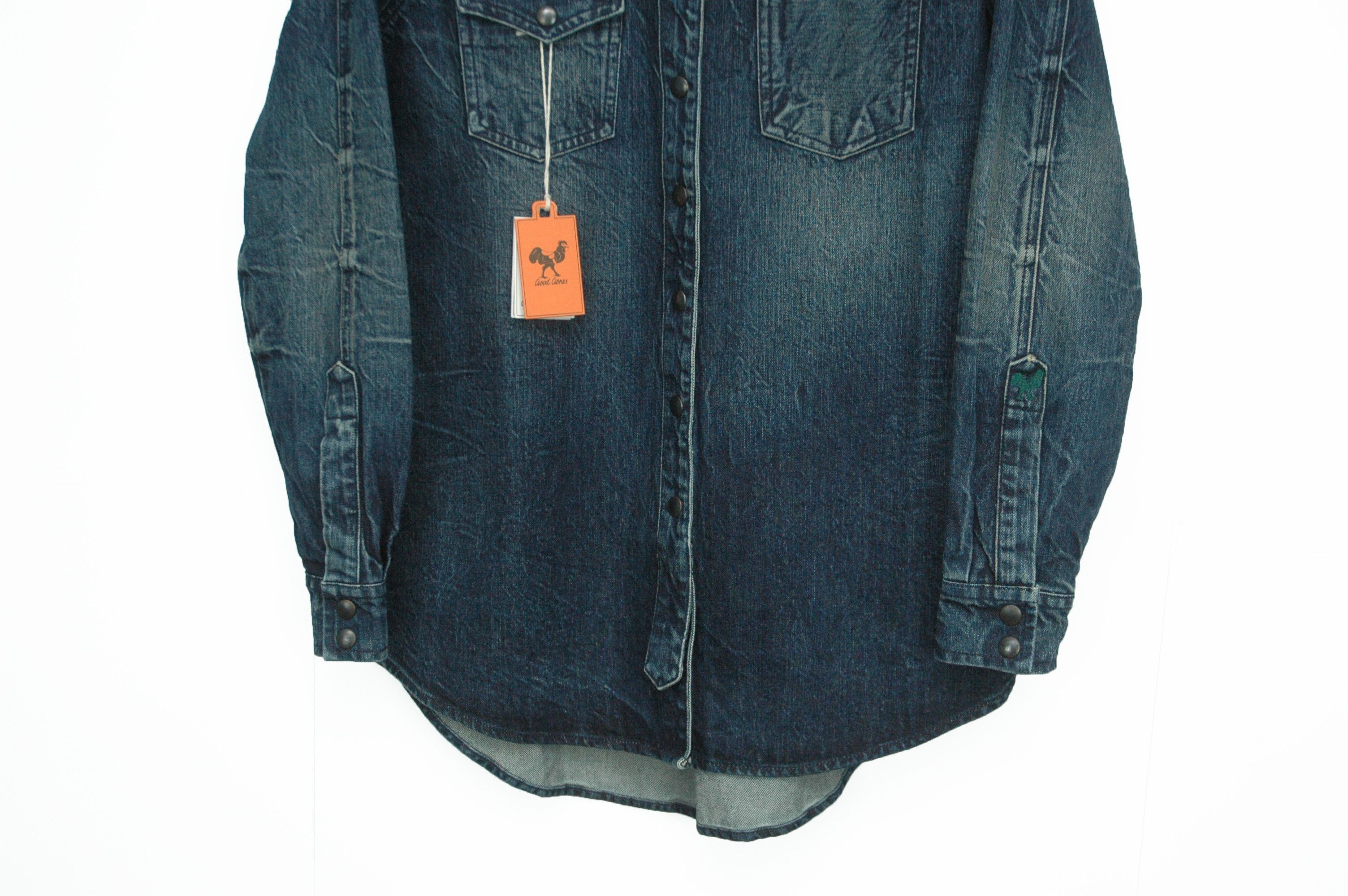 Other NWT The Good Genes New York Selvedge Denim Shirt Made Italy Size US S / EU 44-46 / 1 - 4 Thumbnail