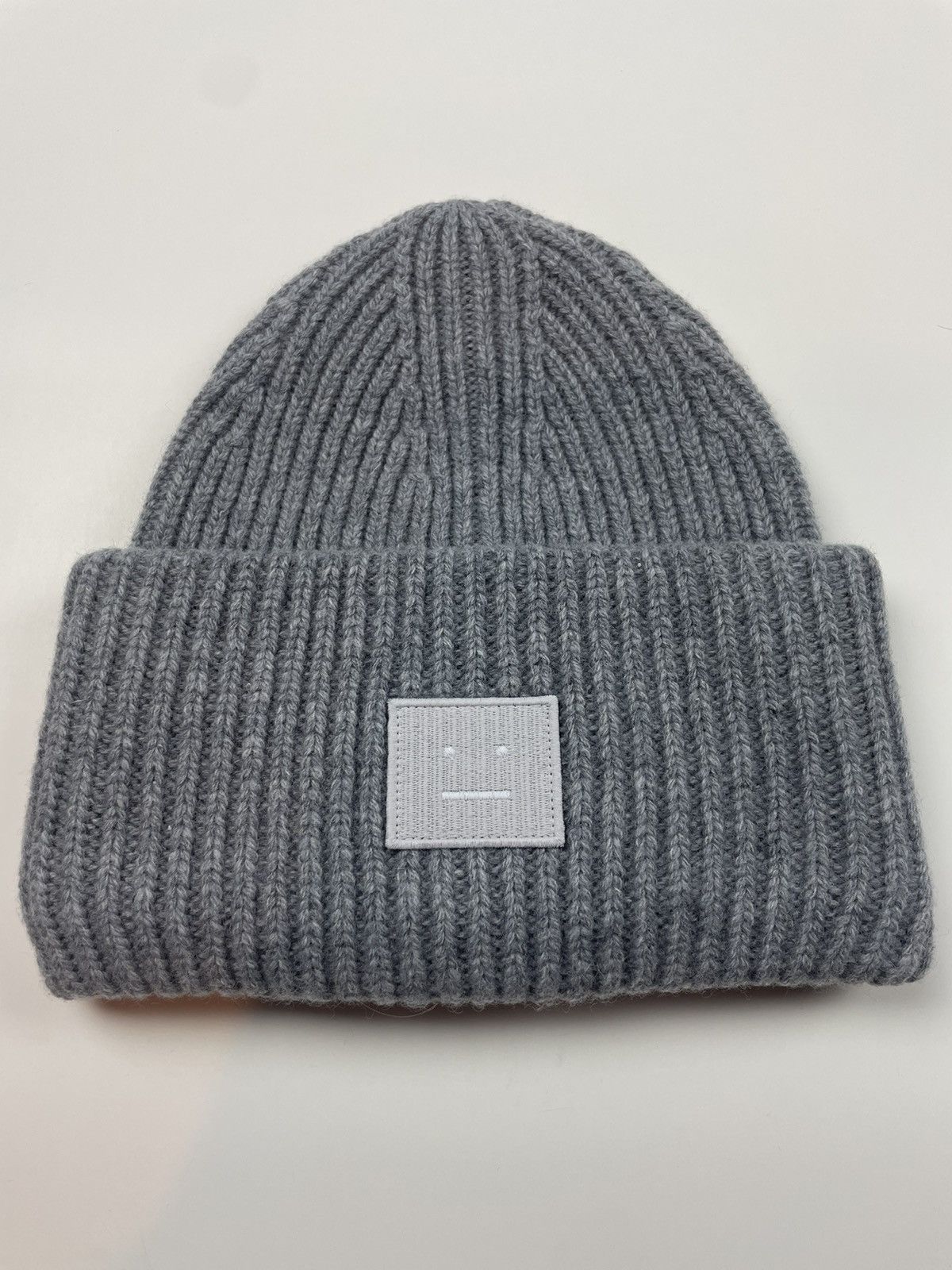 Acne Studios Acne Studios Light Grey Wool Beanie Hat Size ONE SIZE - 1 Thumbnail