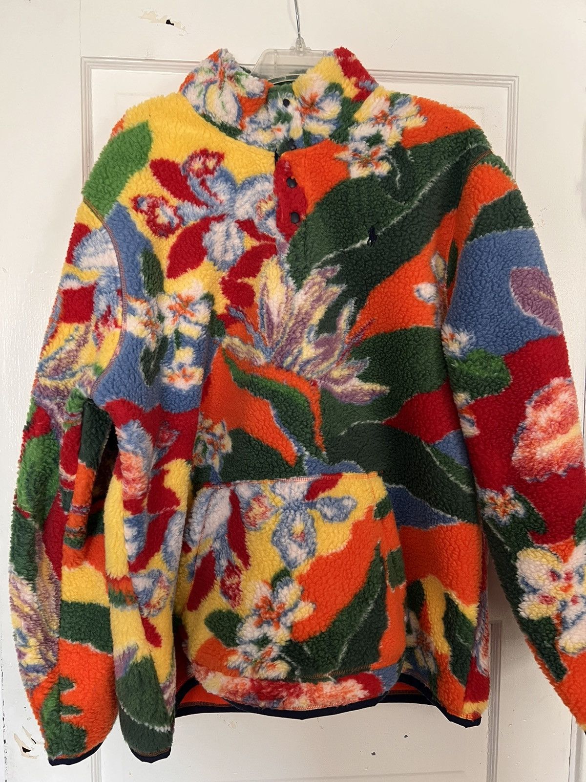 Polo Ralph Lauren Floral-Print Pile Fleece Pullover