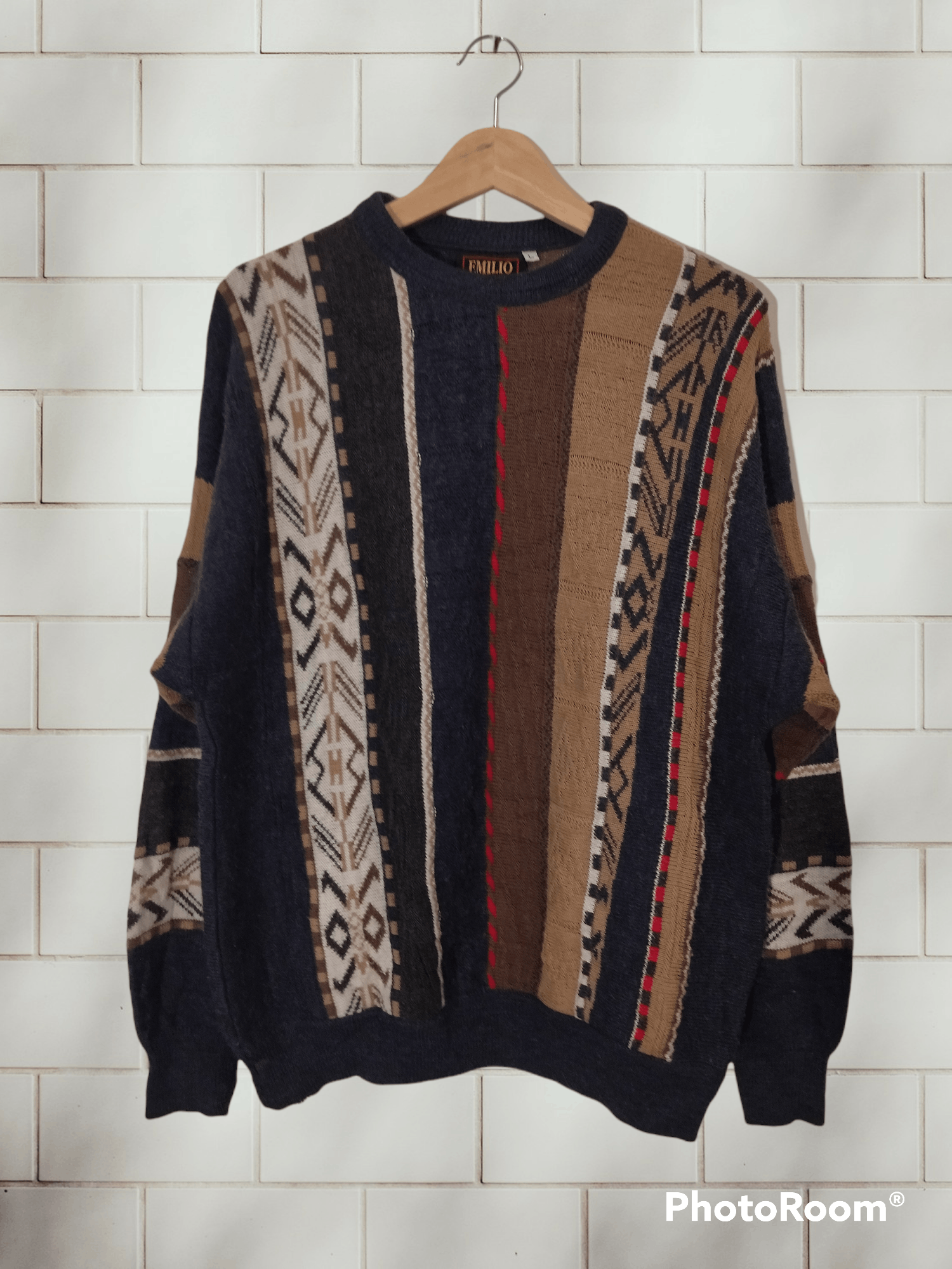 Vintage Emilio Enzio vintage knit sweater, coogi style | Grailed