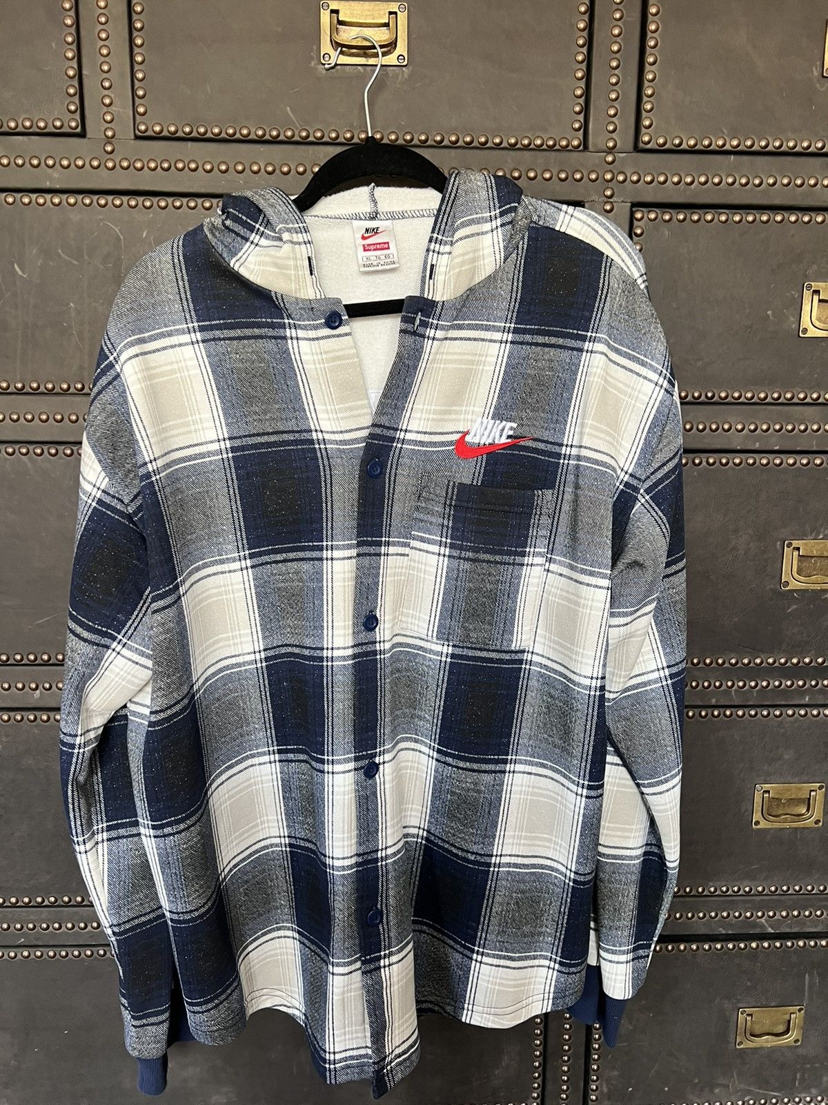 Nike Supreme Nike Supreme Plaid Hoodie Grailed