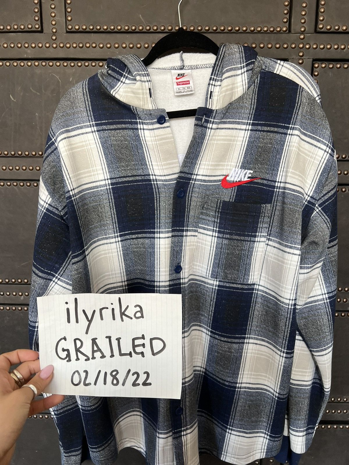 Nike Supreme Nike Supreme Plaid Hoodie Grailed