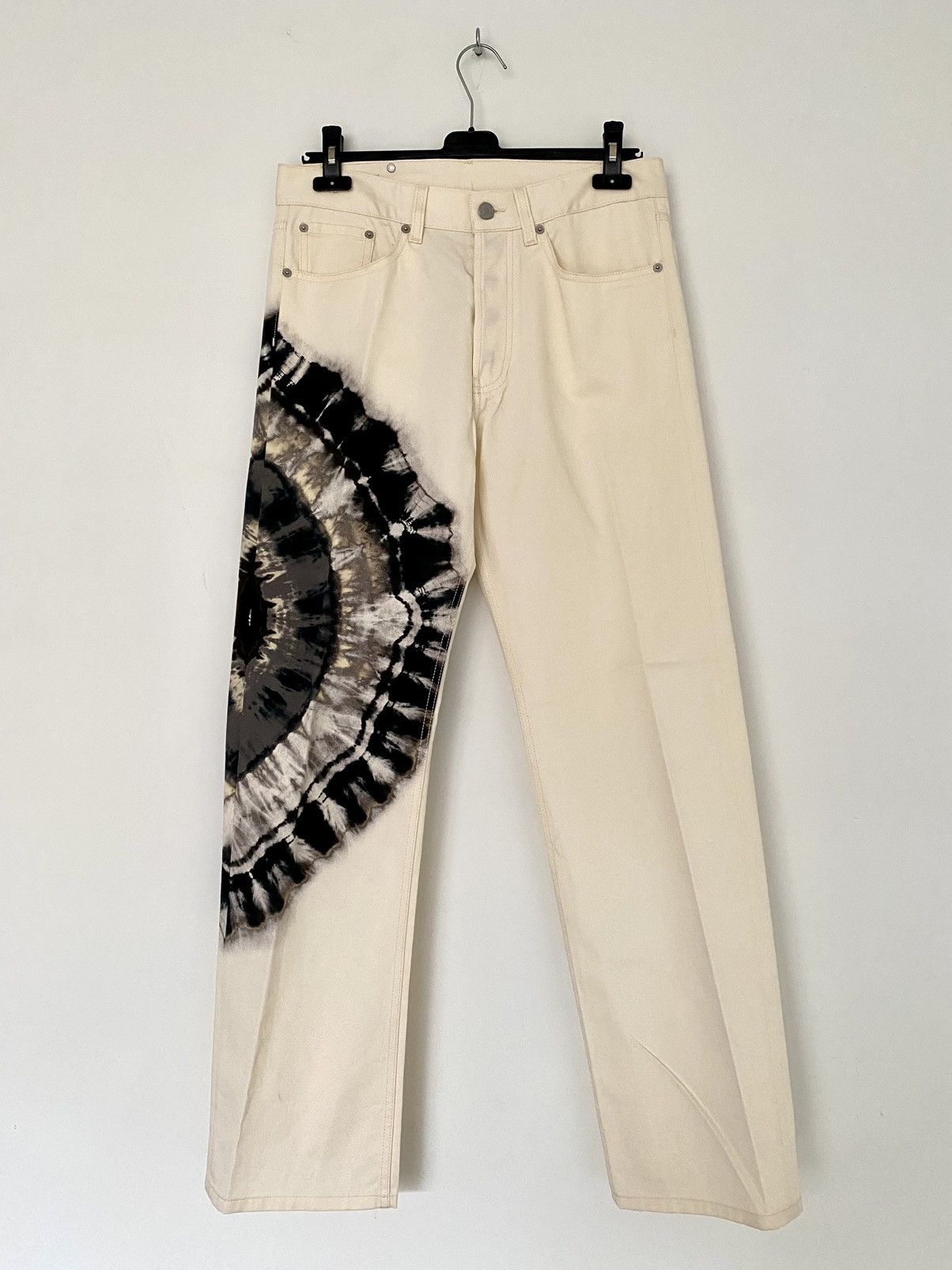Dries Van Noten AW19 Light weight tie dye jeans (ecru) Size US 31 - 1 Thumbnail