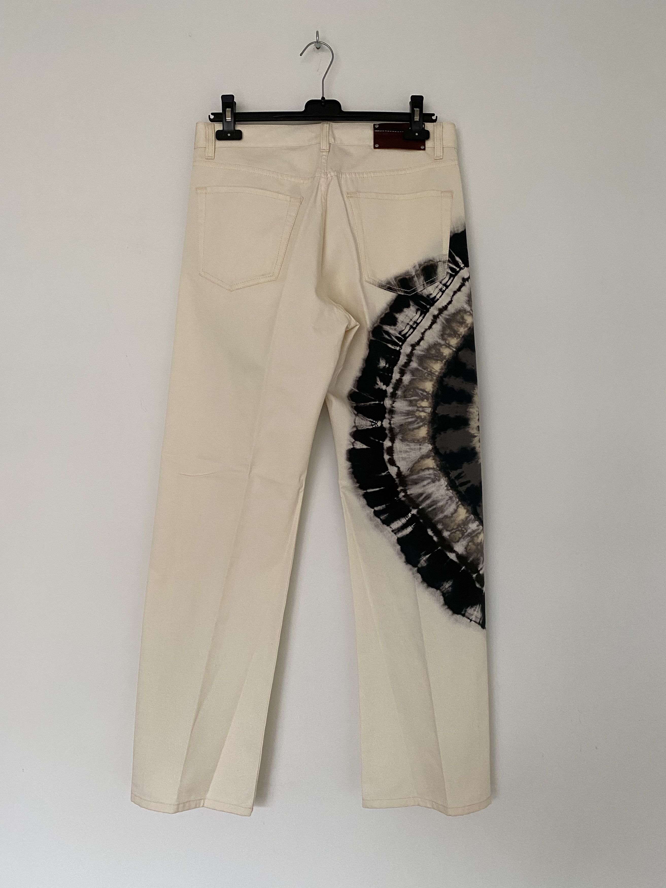 Dries Van Noten AW19 Light weight tie dye jeans (ecru) Size US 31 - 5 Thumbnail