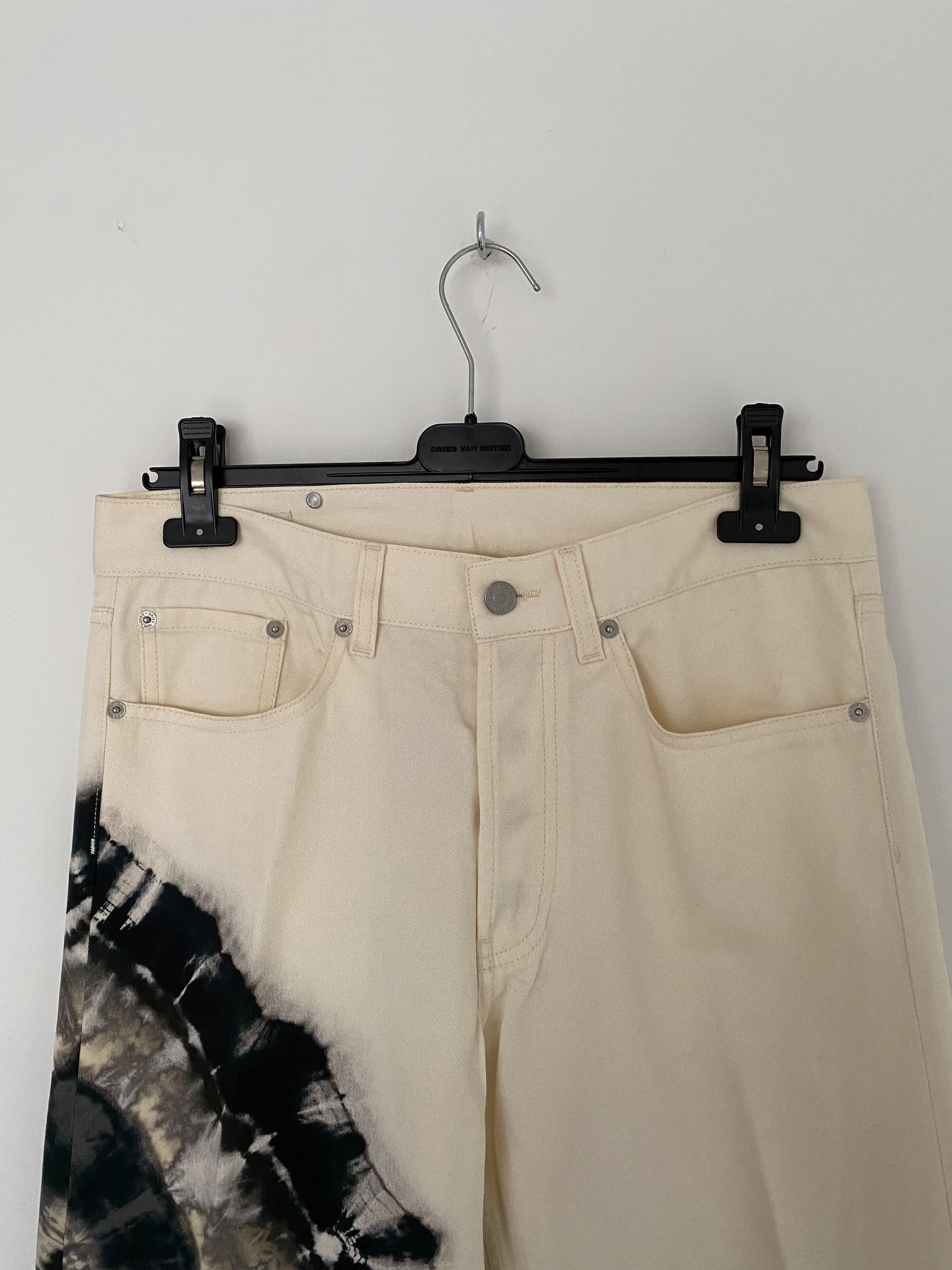 Dries Van Noten AW19 Light weight tie dye jeans (ecru) Size US 31 - 2 Thumbnail