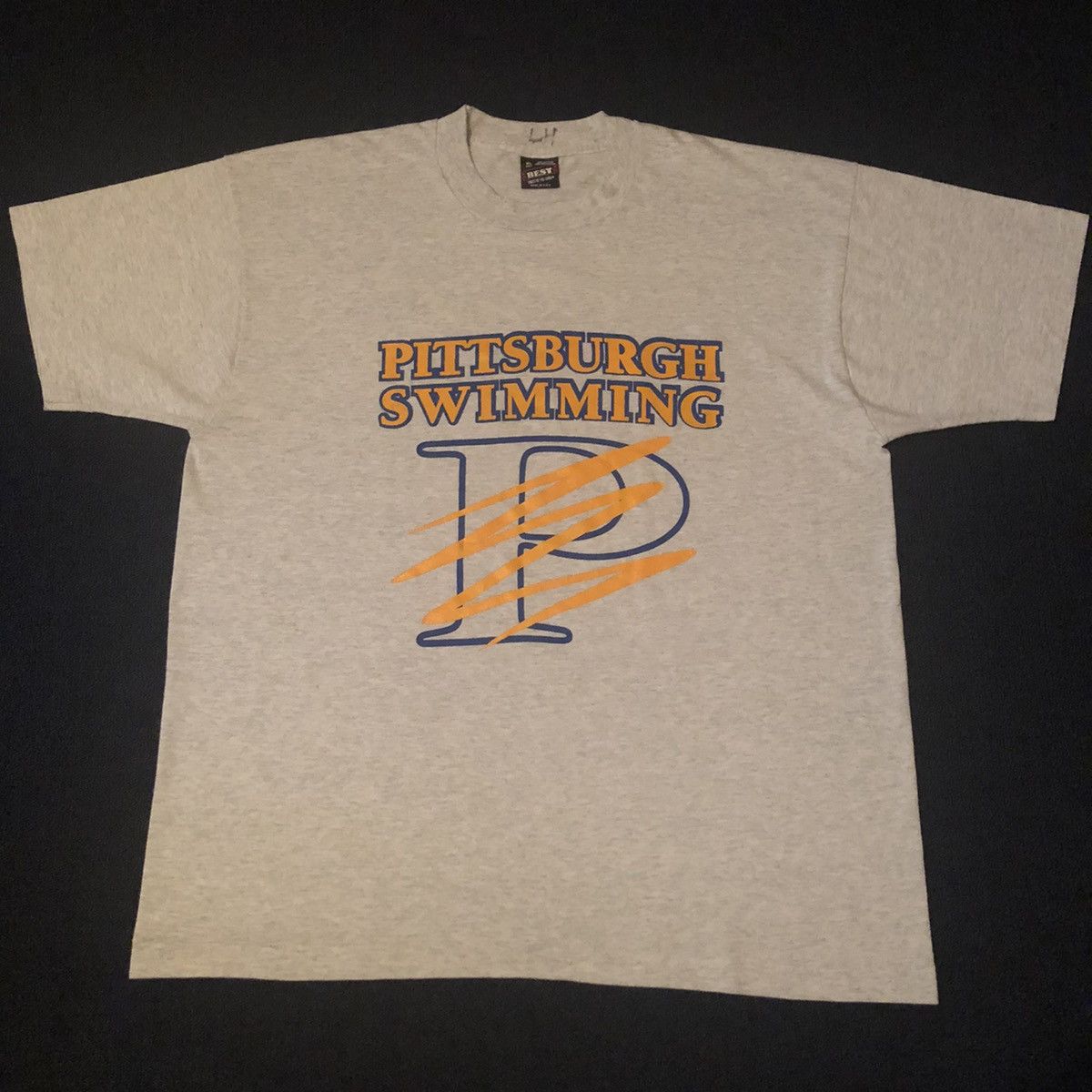 Vintage Vintage 90s Pittsburgh University Panthers Swimming Logo Tee Size US XL / EU 56 / 4 - 3 Thumbnail