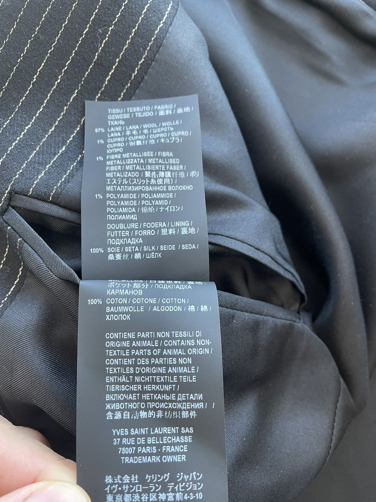Hedi Slimane × Saint Laurent Paris × Yves Saint Laurent $2,750 Value Super Runway Saint Laurent Blazer Jacket Size 50R - 9 Thumbnail