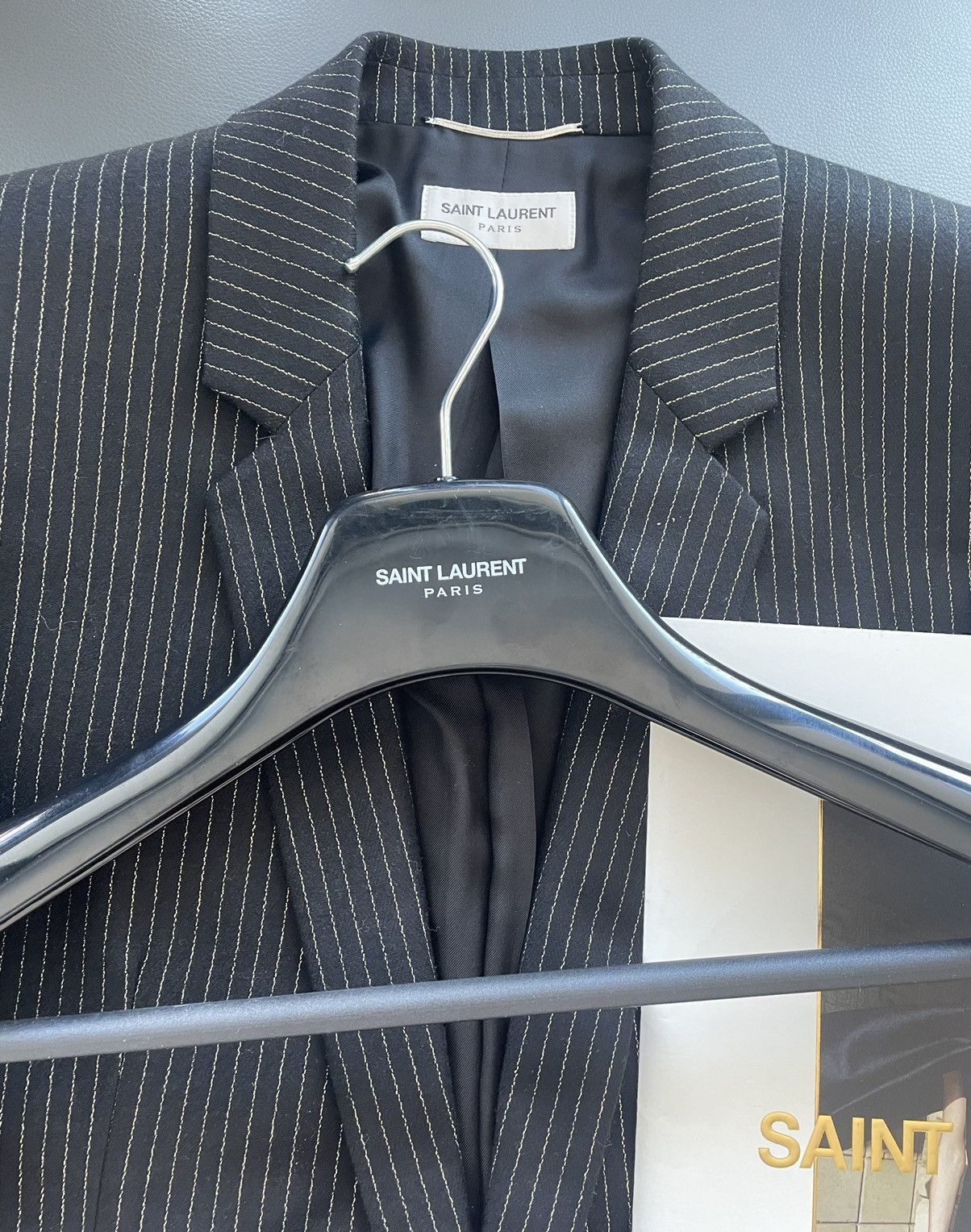 Hedi Slimane × Saint Laurent Paris × Yves Saint Laurent $2,750 Value Super Runway Saint Laurent Blazer Jacket Size 50R - 13 Thumbnail