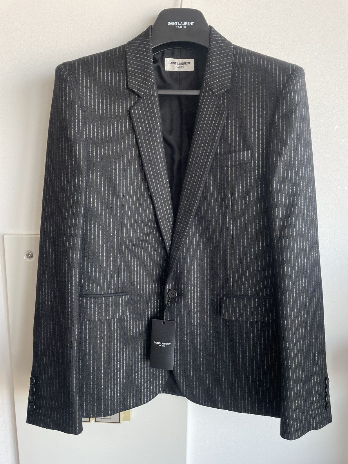 Hedi Slimane × Saint Laurent Paris × Yves Saint Laurent $2,750 Value Super Runway Saint Laurent Blazer Jacket Size 50R - 15 Thumbnail