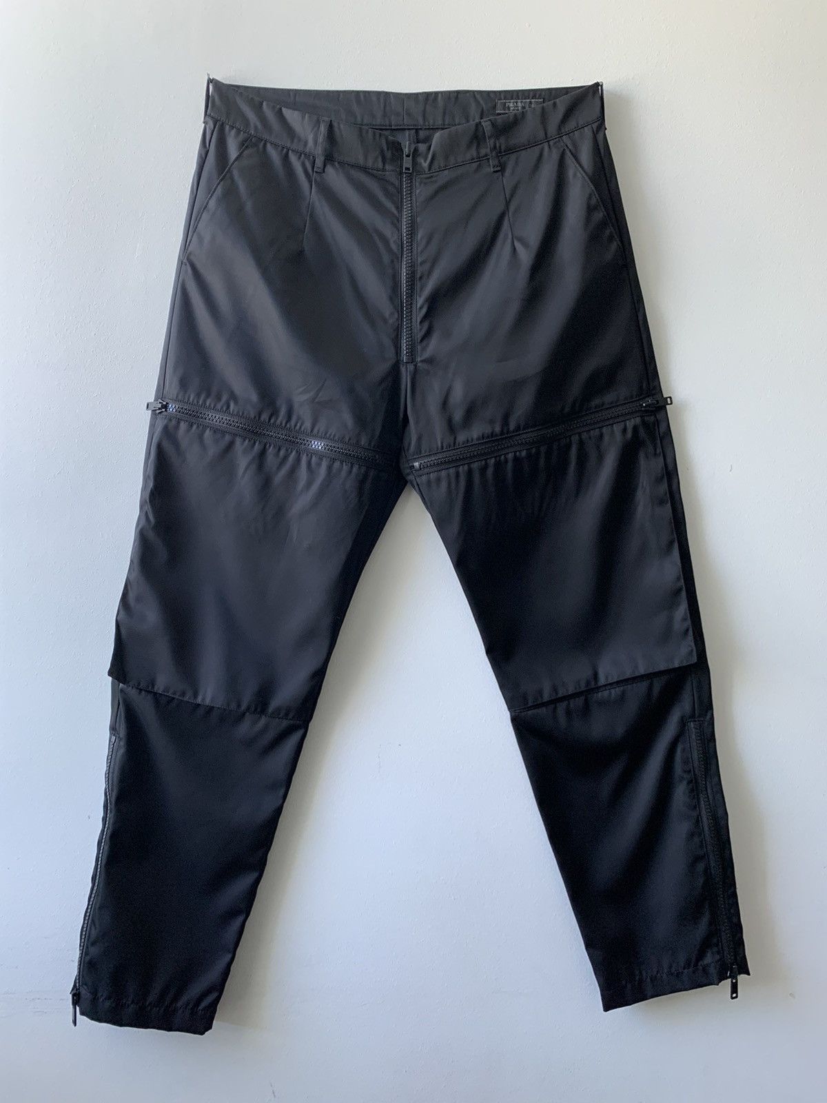 Prada Prada Black Gabardine Zip Trousers ‘19 Size US 34 / EU 50 - 1 Thumbnail