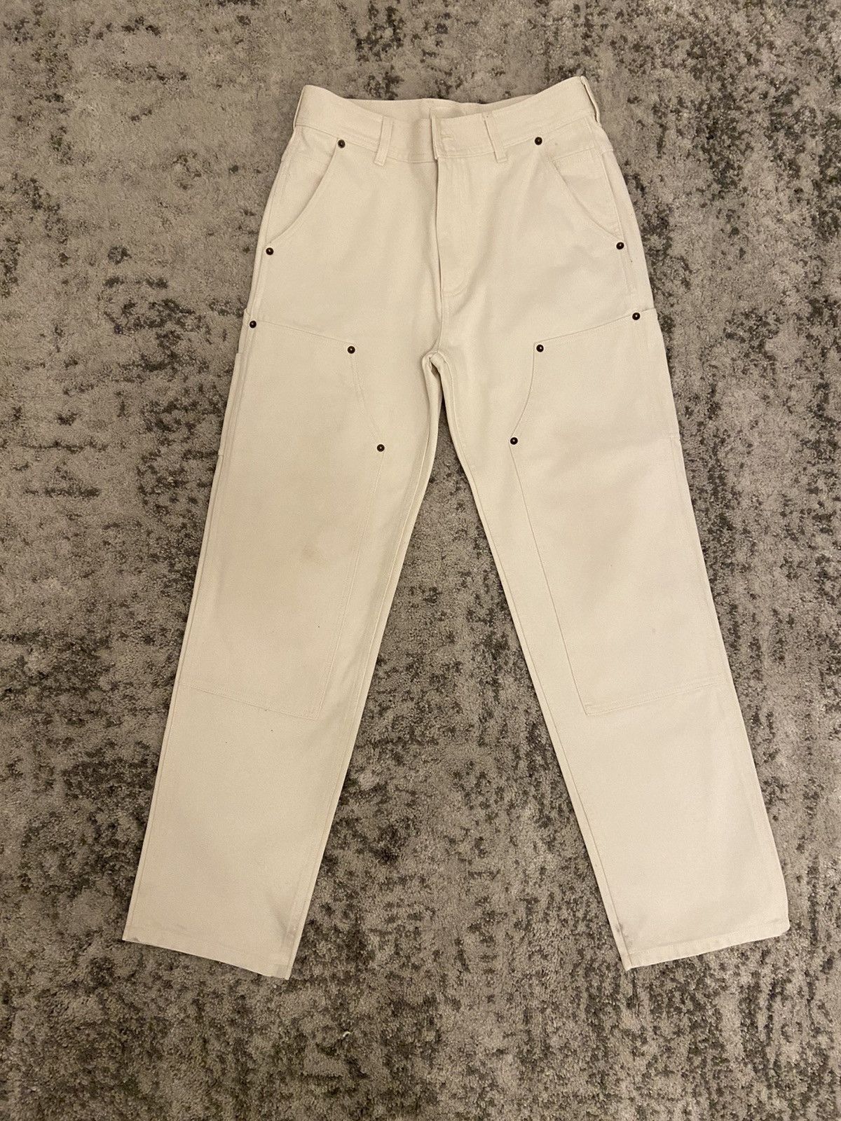 AIME LEON DORE Size 36 White Blue Floral Cotton Tapered Casual Pants main image 1
