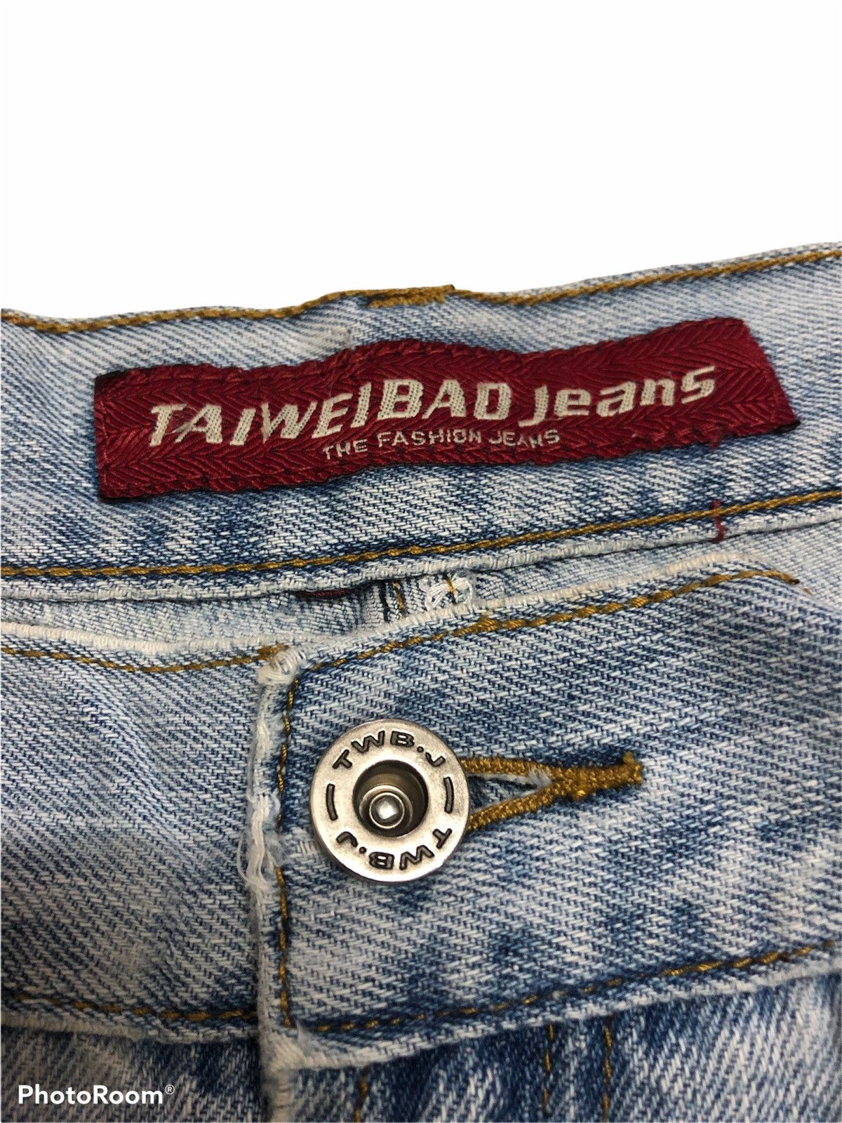 Japanese Brand WIDE LEG TAIWEIBAD JEANS DISTRESSED PATCHES DENIM Size US 30 / EU 46 - 5 Thumbnail
