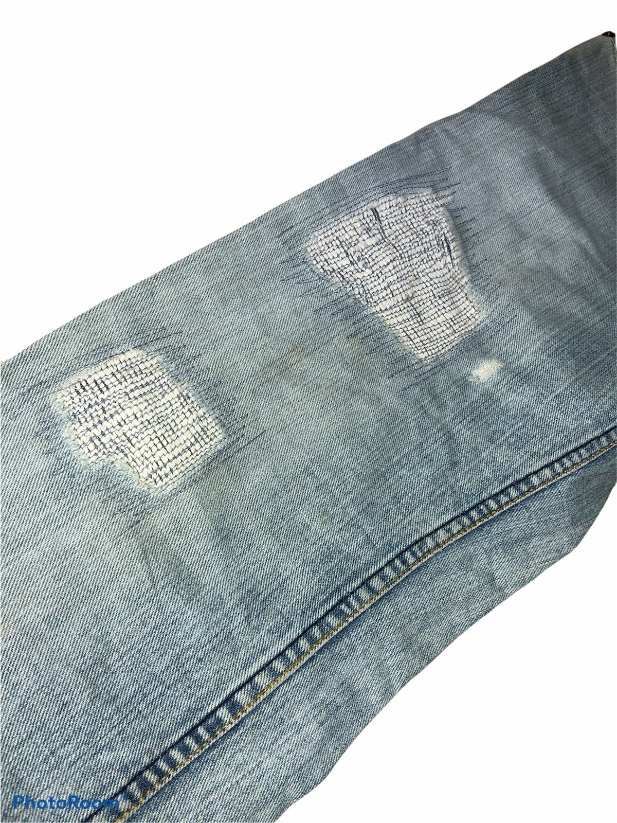 Japanese Brand GUELL MUSTARD DISTRESSED DENIM Size US 32 / EU 48 - 6 Thumbnail