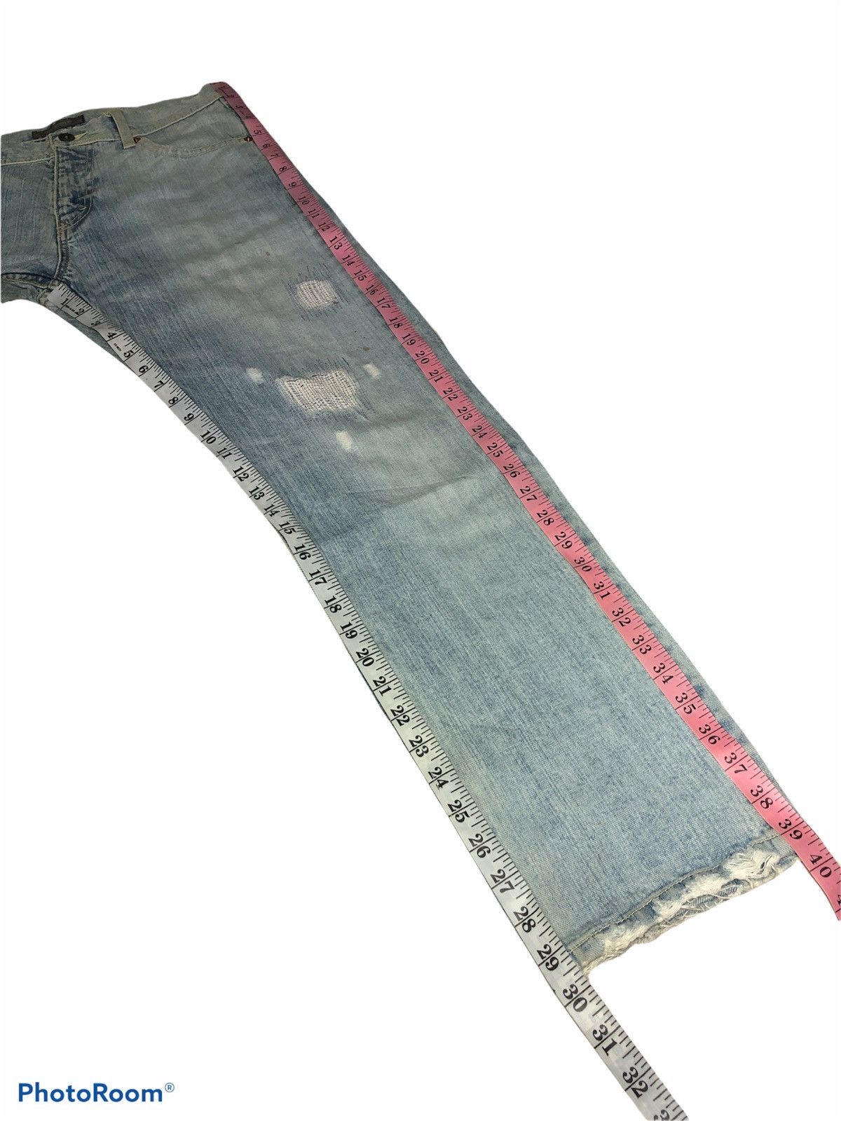 Japanese Brand GUELL MUSTARD DISTRESSED DENIM Size US 32 / EU 48 - 10 Thumbnail