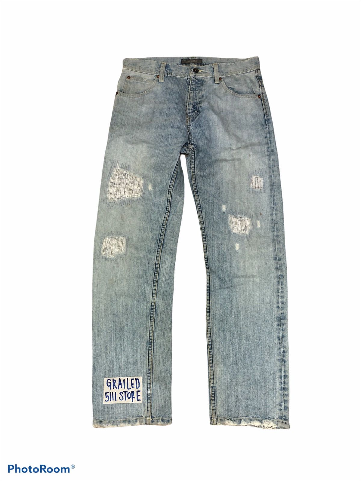 Japanese Brand GUELL MUSTARD DISTRESSED DENIM Size US 32 / EU 48 - 1 Thumbnail